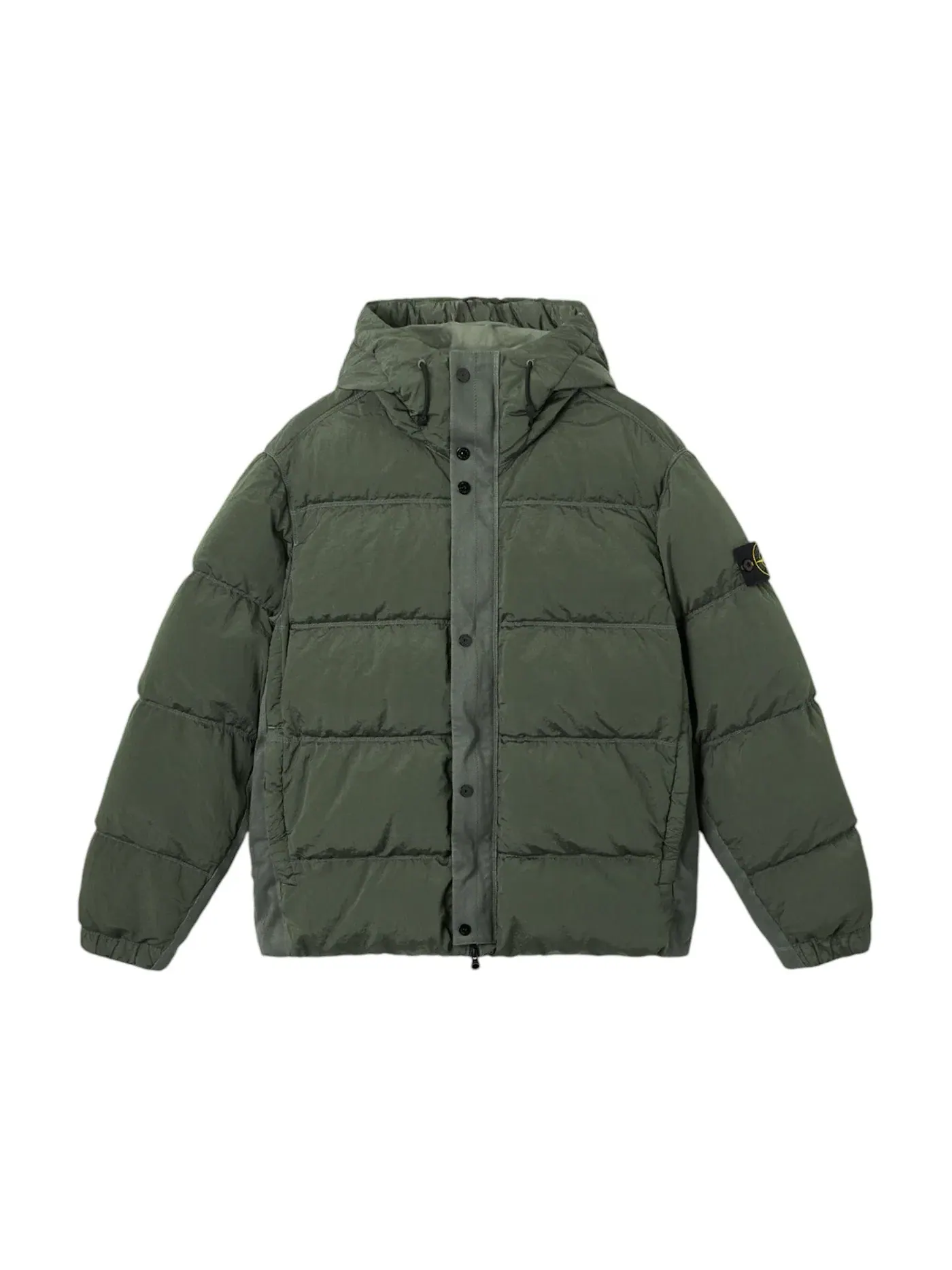 Мужская куртка-пуховик с капюшоном из нейлона Metal Stone Island — изображение 1 из 1, зеленый