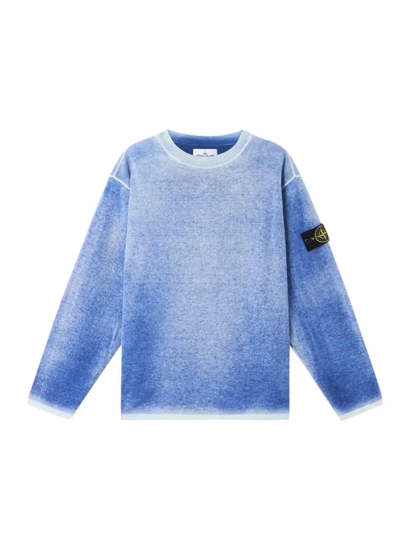 Мужской свитшот с длинным рукавом Crewneck Stone Island — изображение 1 из 1, синий