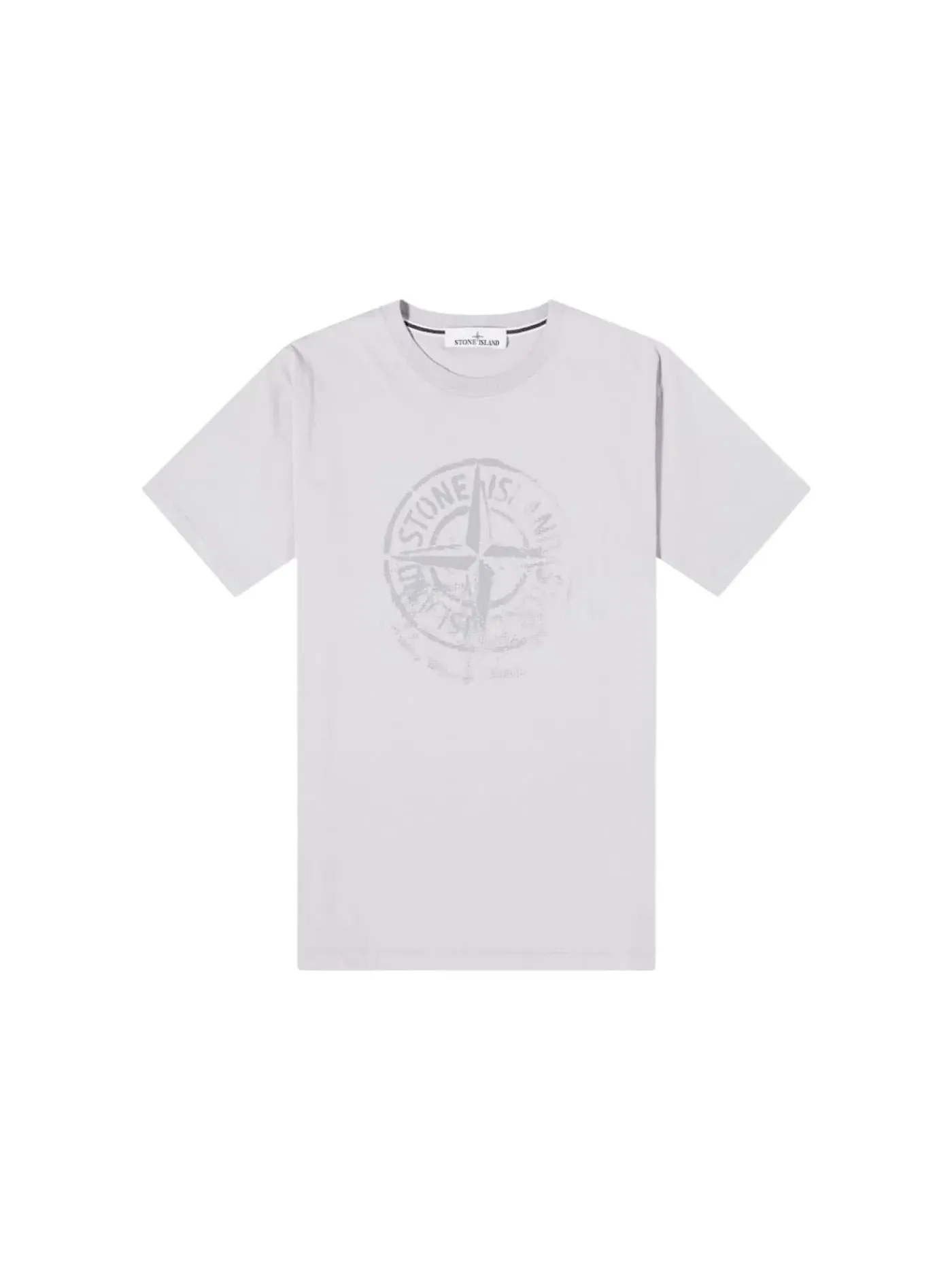 Мужская футболка с принтом Stone Island Reflective One Badge Print T-shirt — изображение 1 из 1, пыльный
