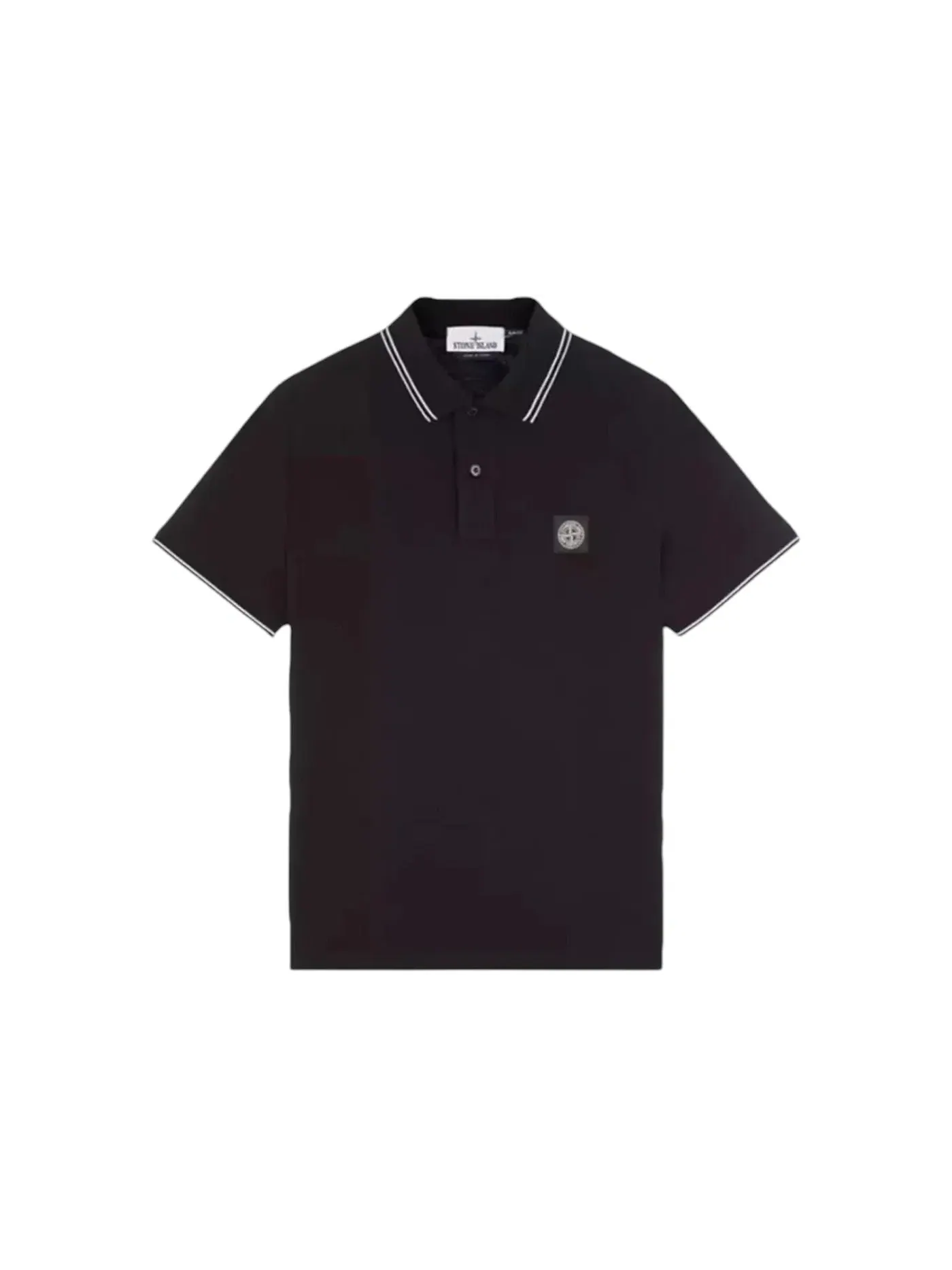 Мужское поло Polo Stone Island — изображение 1 из 1, черный