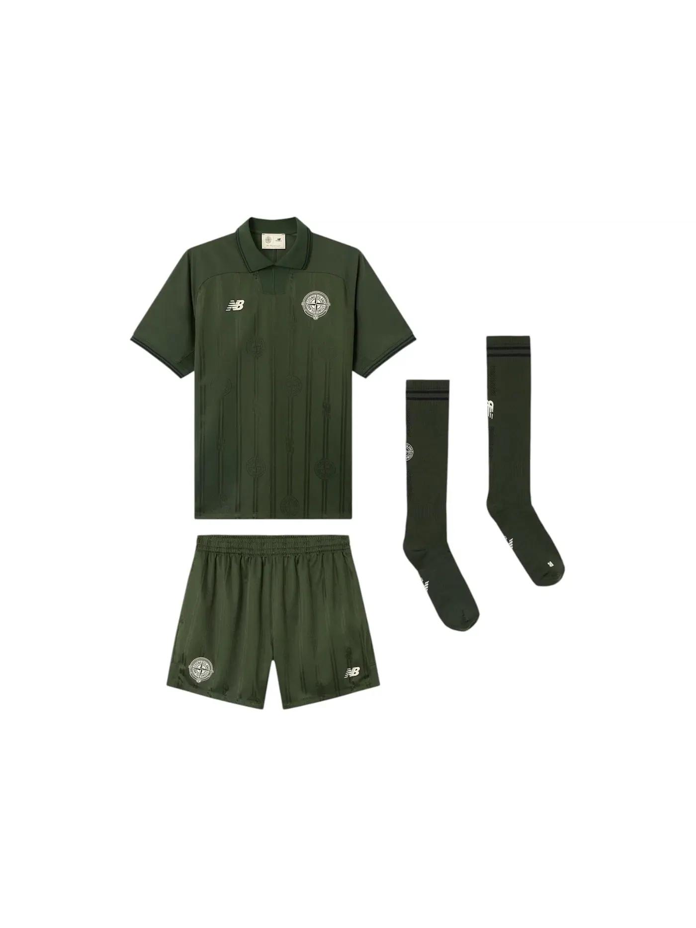 Мужская футбольная джерси Stone Island x New Balance Football Kit Juniper — изображение 1 из 1, можжевельник