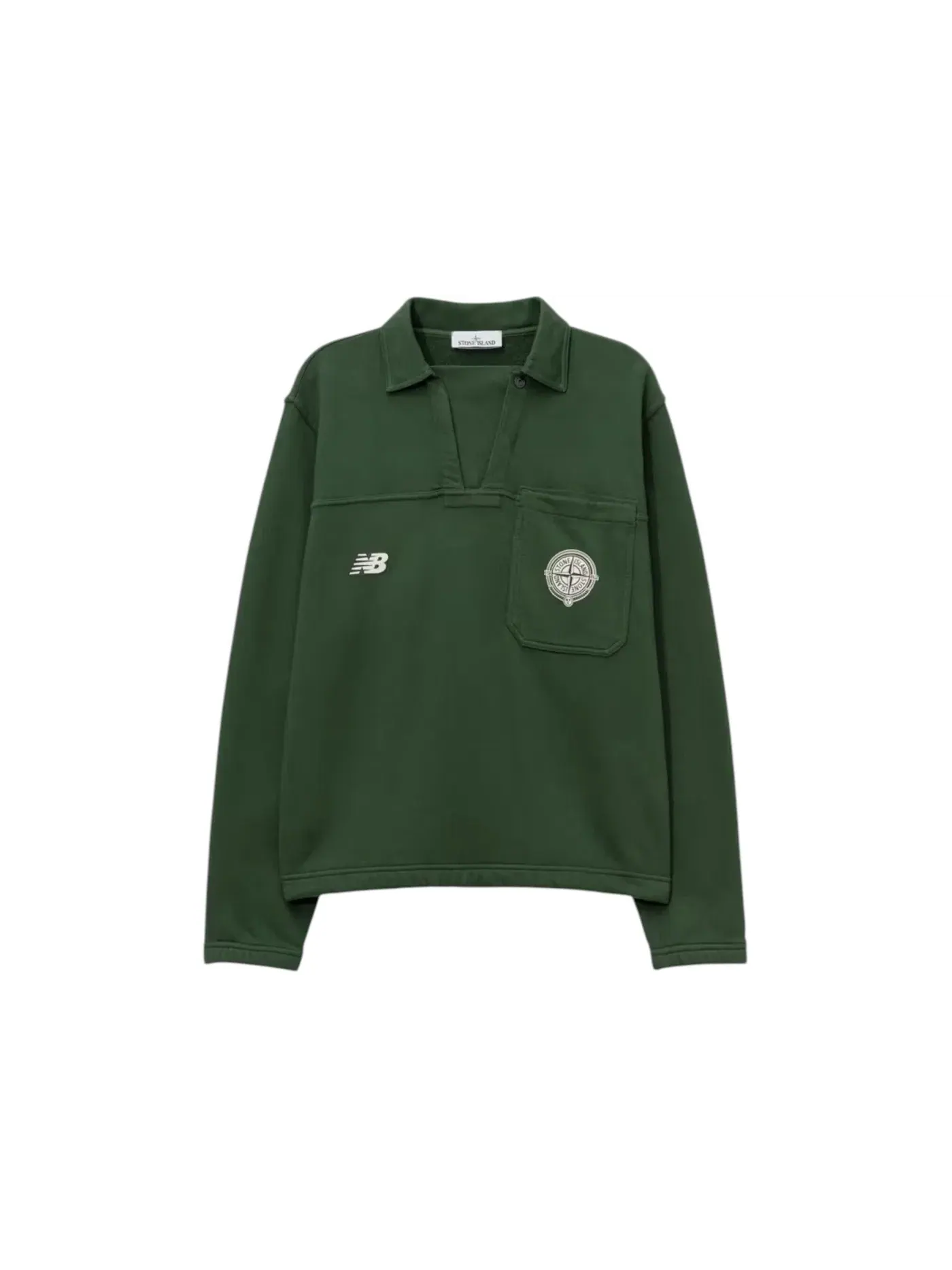 Мужская футболка-поло с длинным рукавом Shirt Stone Island — изображение 1 из 1, можжевельник