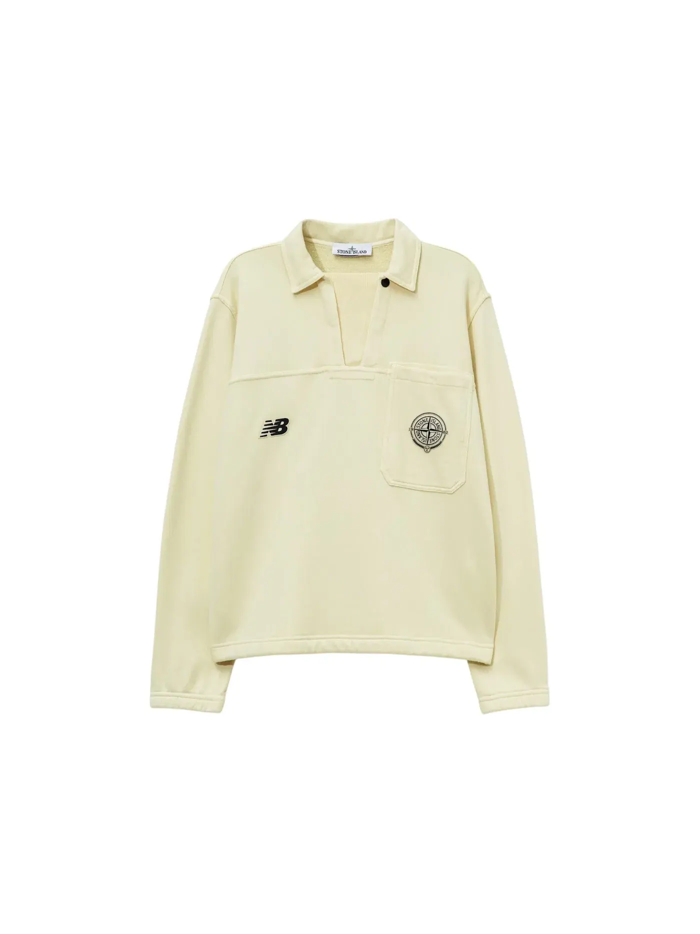 Мужская футболка-поло с длинным рукавом Stone Island — изображение 1 из 1, белый