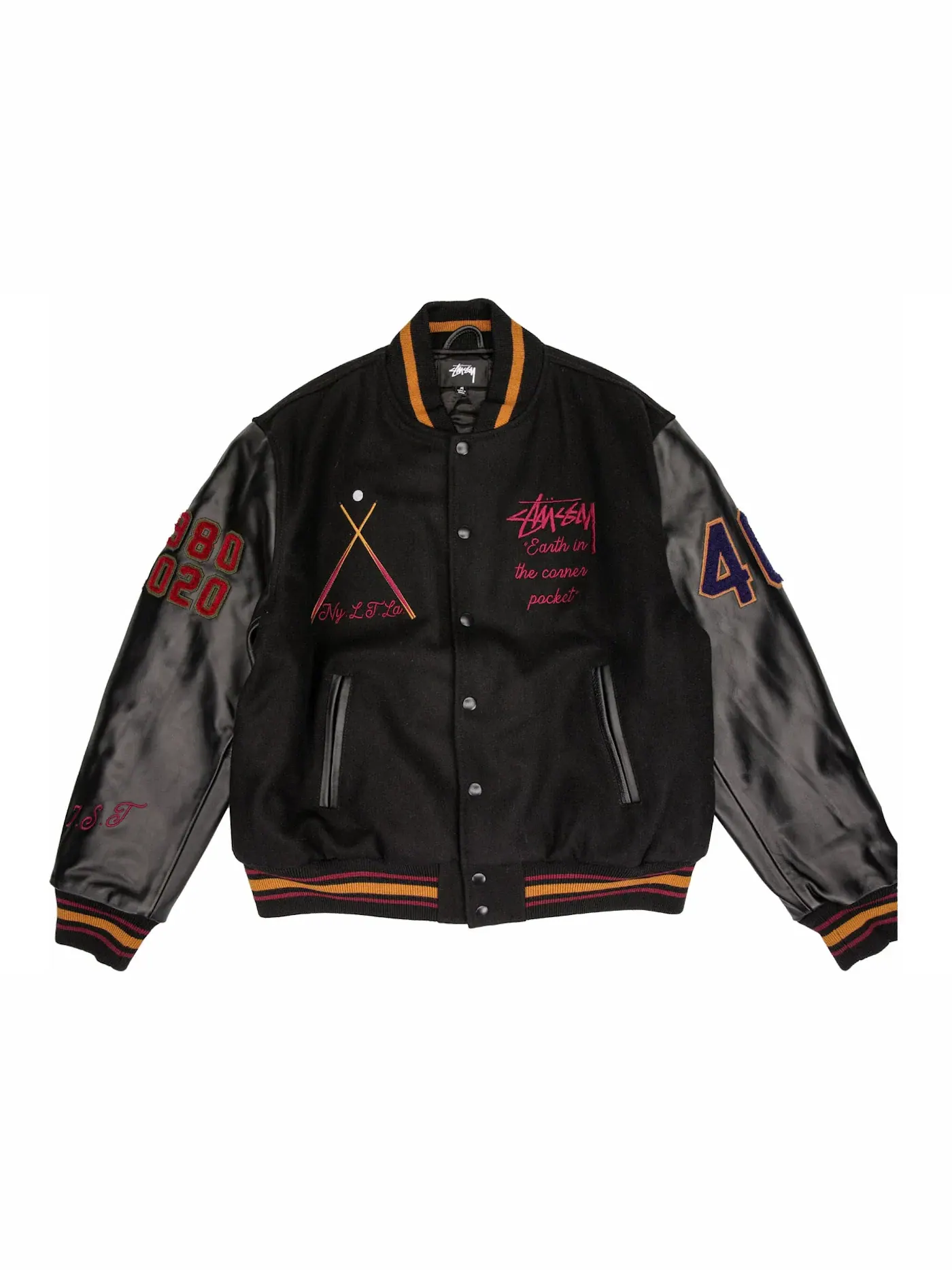 Мужская куртка с принтом Stussy Jacket Stussy — изображение 1 из 2, черный