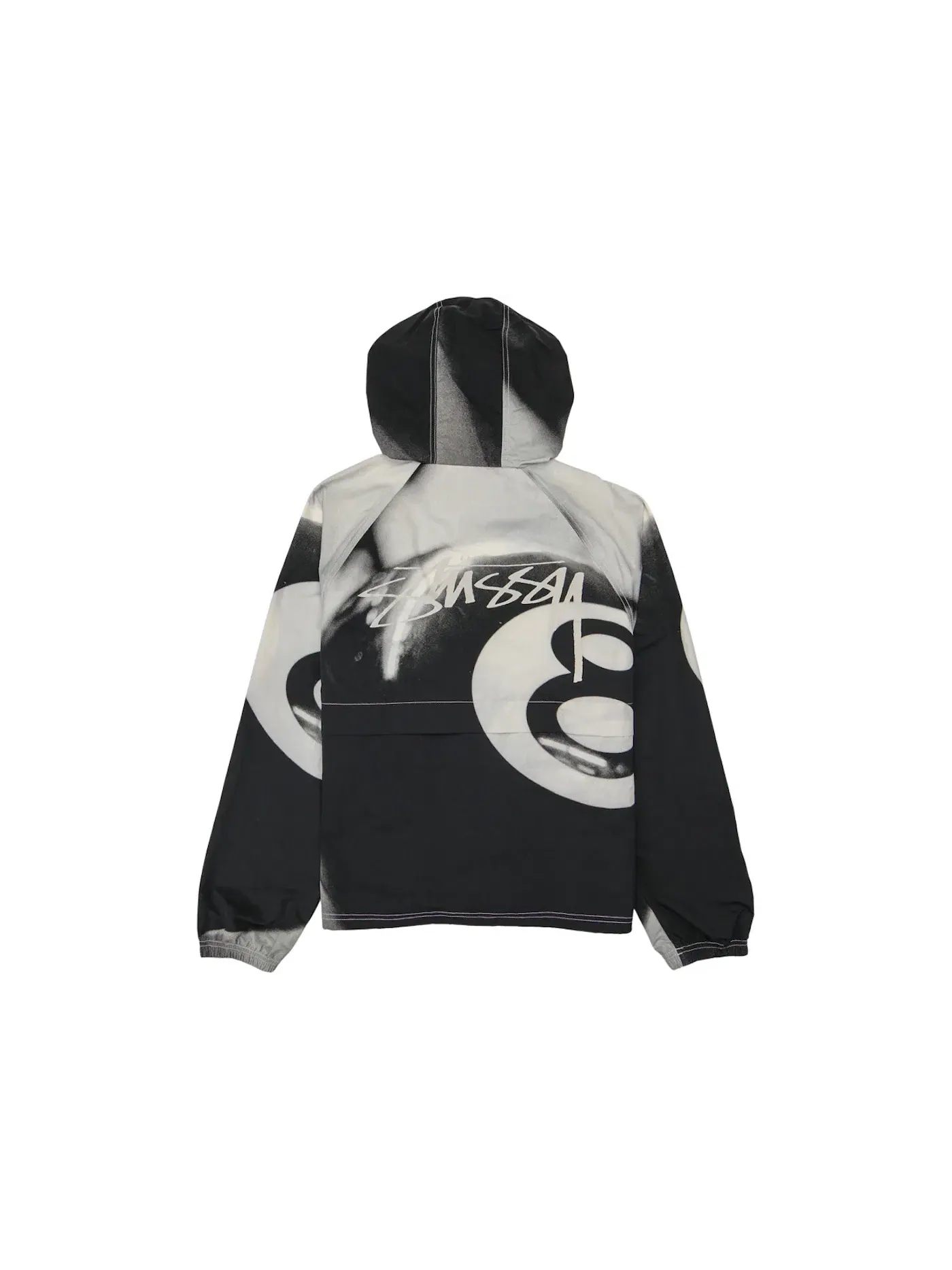 Мужская куртка из нейлона с принтом 8 Ball Stussy — изображение 2 из 2, серый