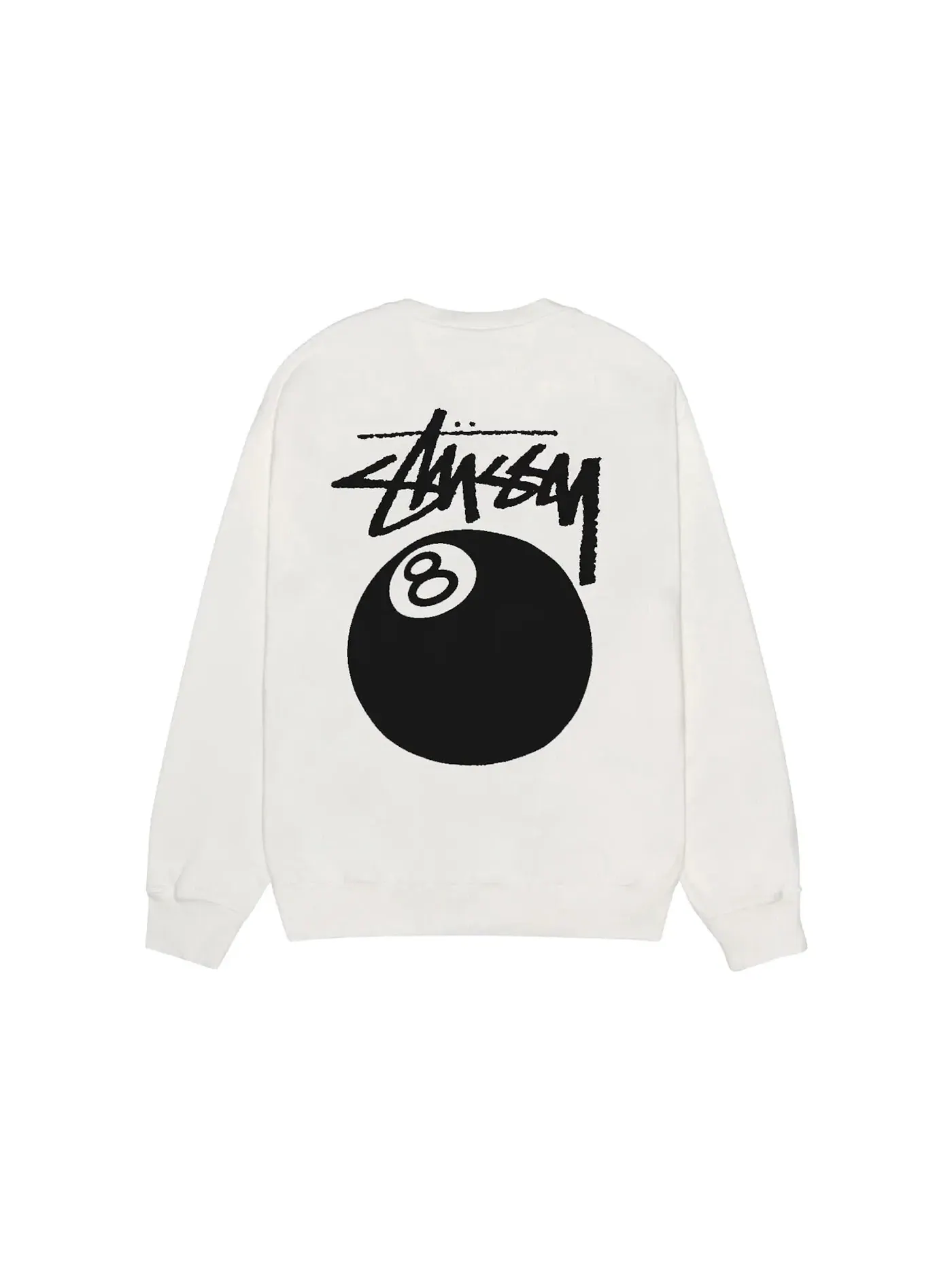 Мужской свитшот с пигментным окрашиванием Crew Stussy — изображение 1 из 2, прозрачный