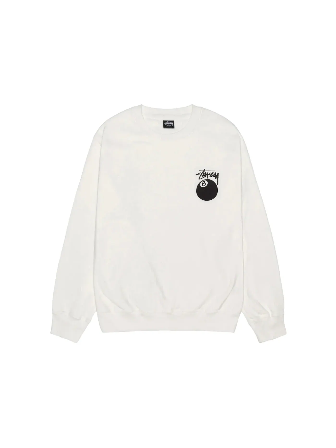 Мужской свитшот с пигментным окрашиванием Crew Stussy — изображение 2 из 2, прозрачный