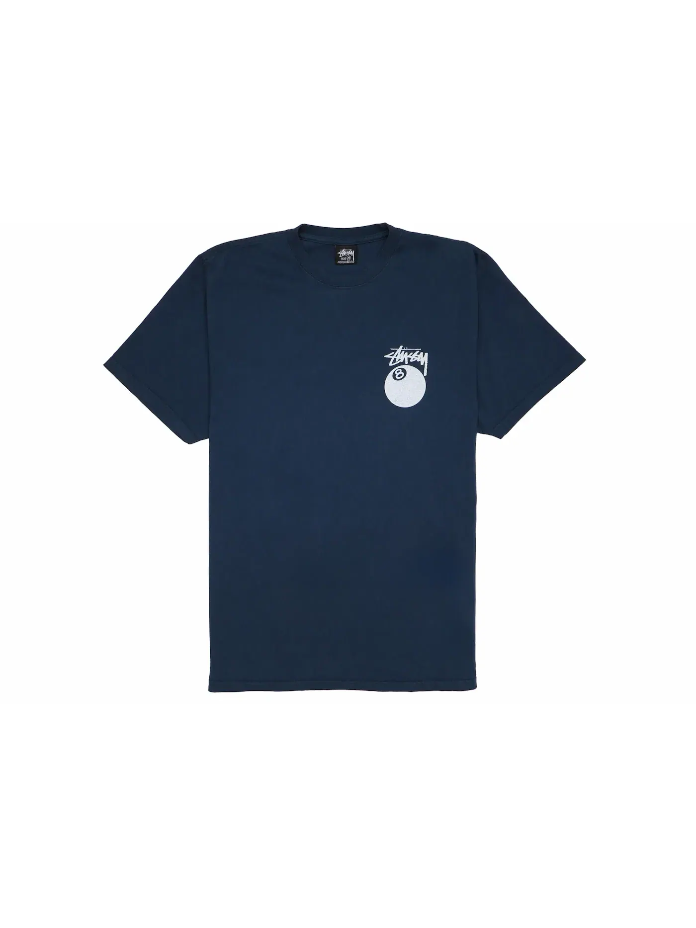 Мужская футболка с принтом Stussy 8 Ball — изображение 2 из 2, темно-синий
