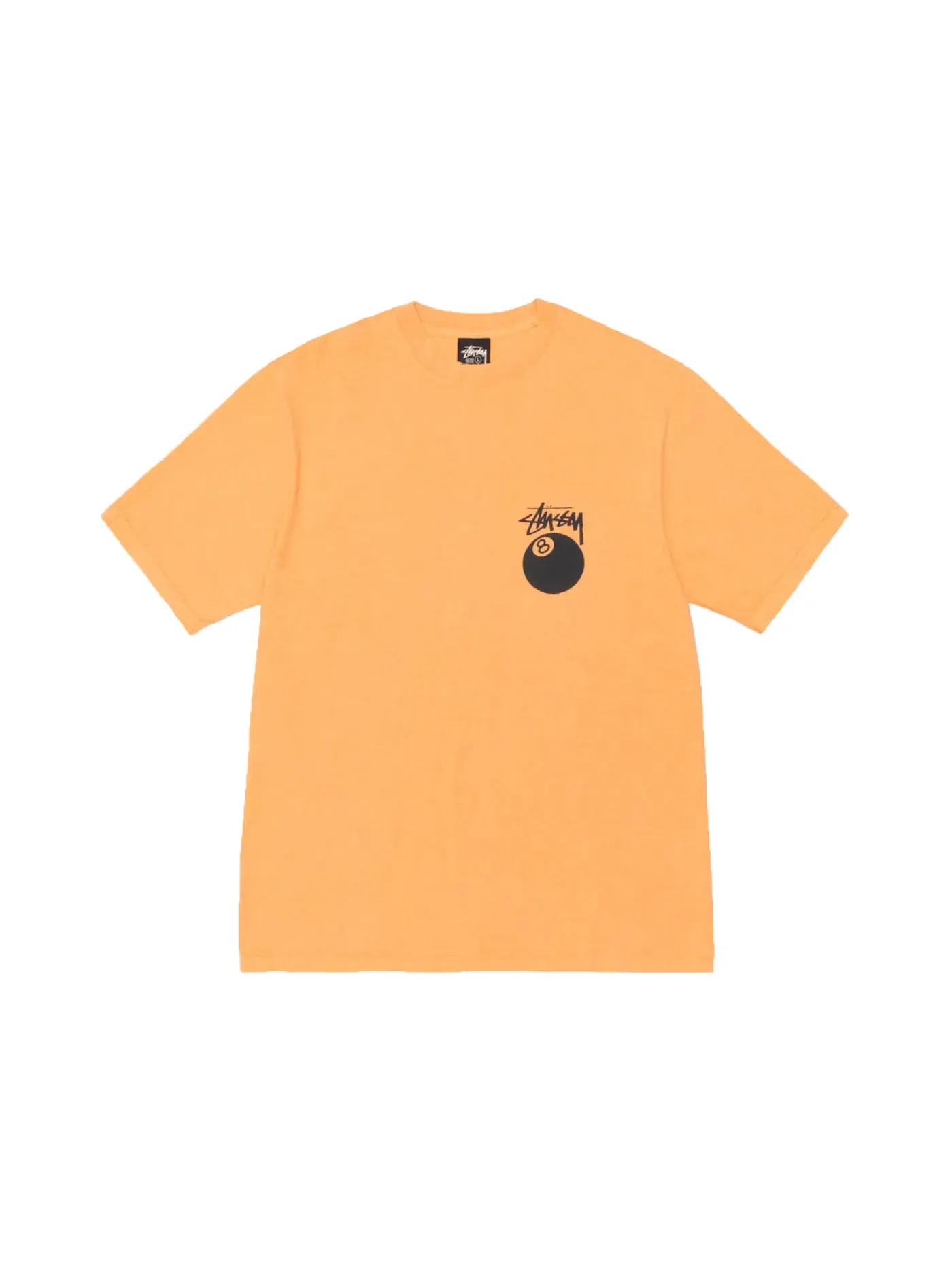 Мужская футболка с принтом Stussy 8 Ball Tee — изображение 2 из 2, оранжевый
