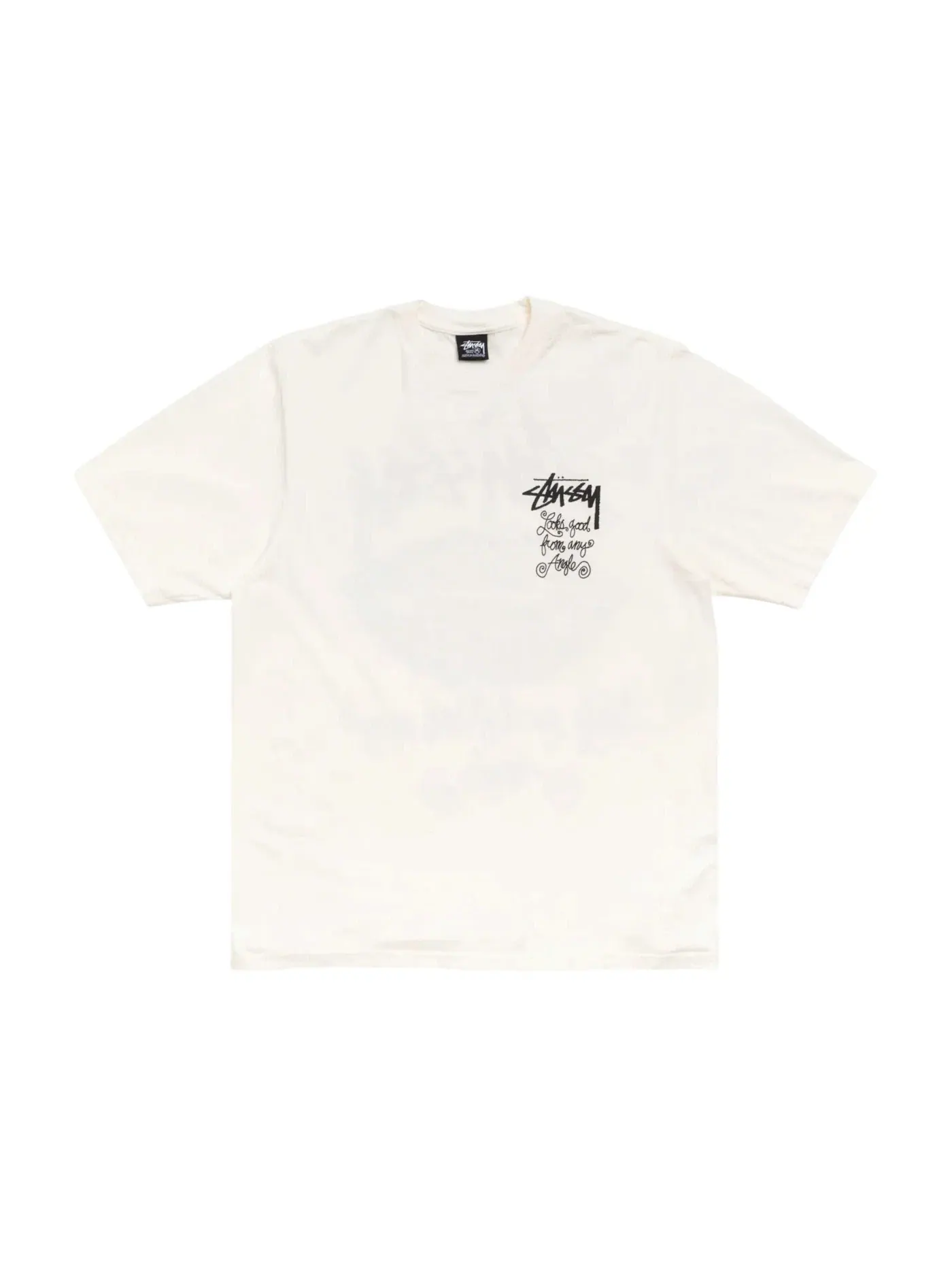 Унисекс футболка с пигментным окрашиванием Tee Stussy — изображение 1 из 2, прозрачный