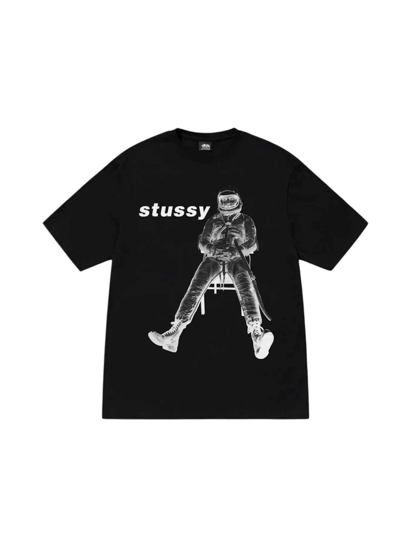 Мужская футболка с принтом Stussy Tee — изображение 1 из 1, черный
