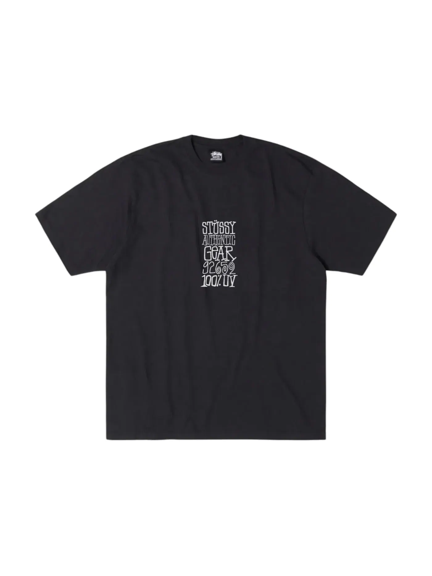 Мужская футболка с пигментным окрашиванием Tee Stussy — изображение 1 из 1, черный