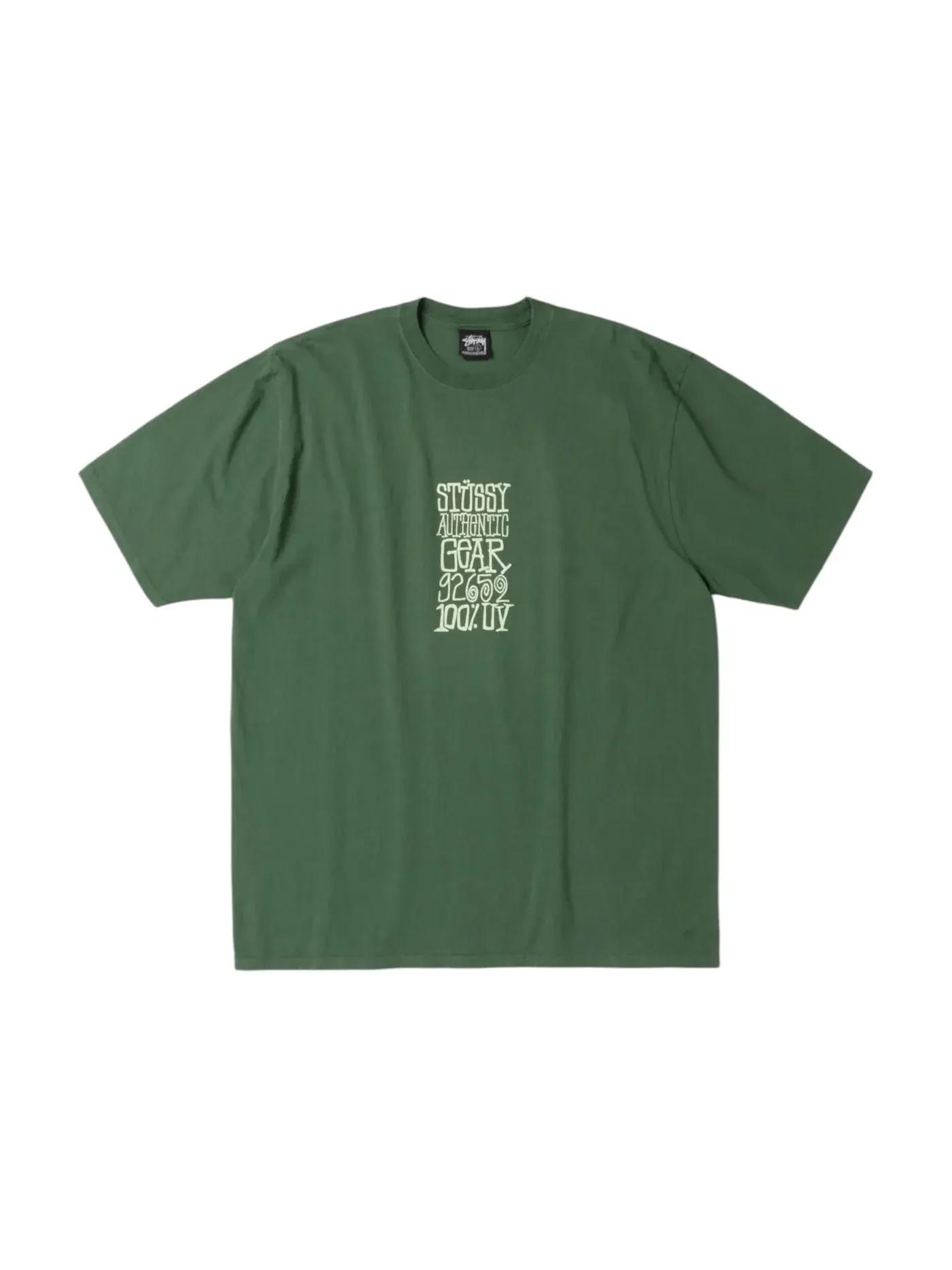 Мужская футболка с пигментным окрашиванием Tee Stussy — изображение 1 из 1, папоротник