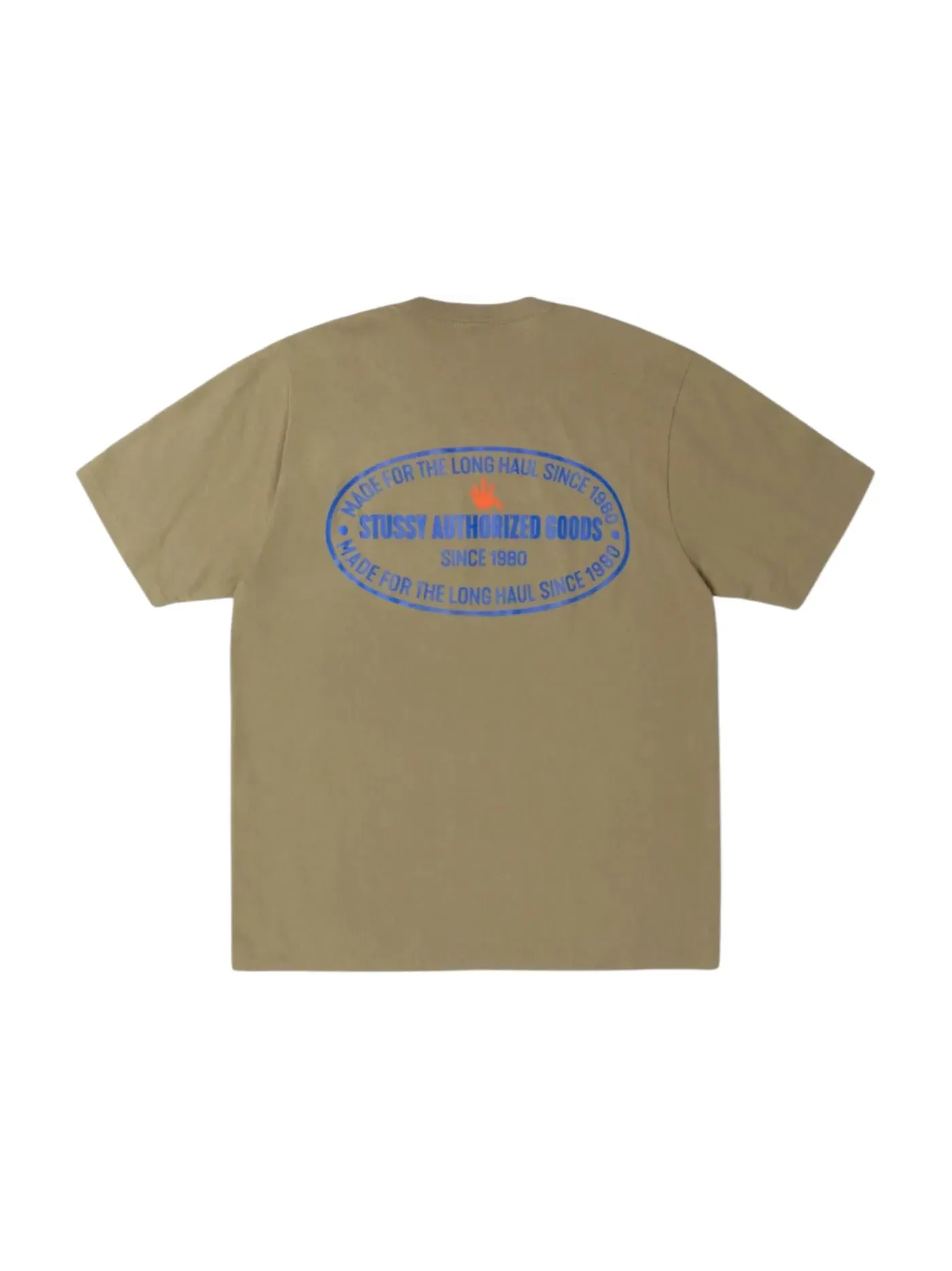 Мужская футболка с принтом Stussy Tee — изображение 1 из 1, армейский
