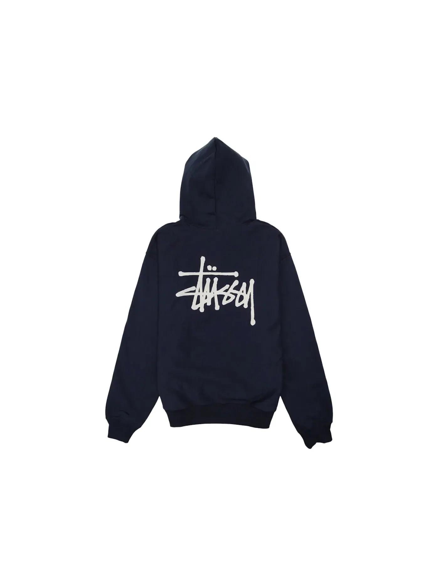 Мужской худи с принтом Stussy Hoodie — изображение 1 из 2, темно-синий/белый