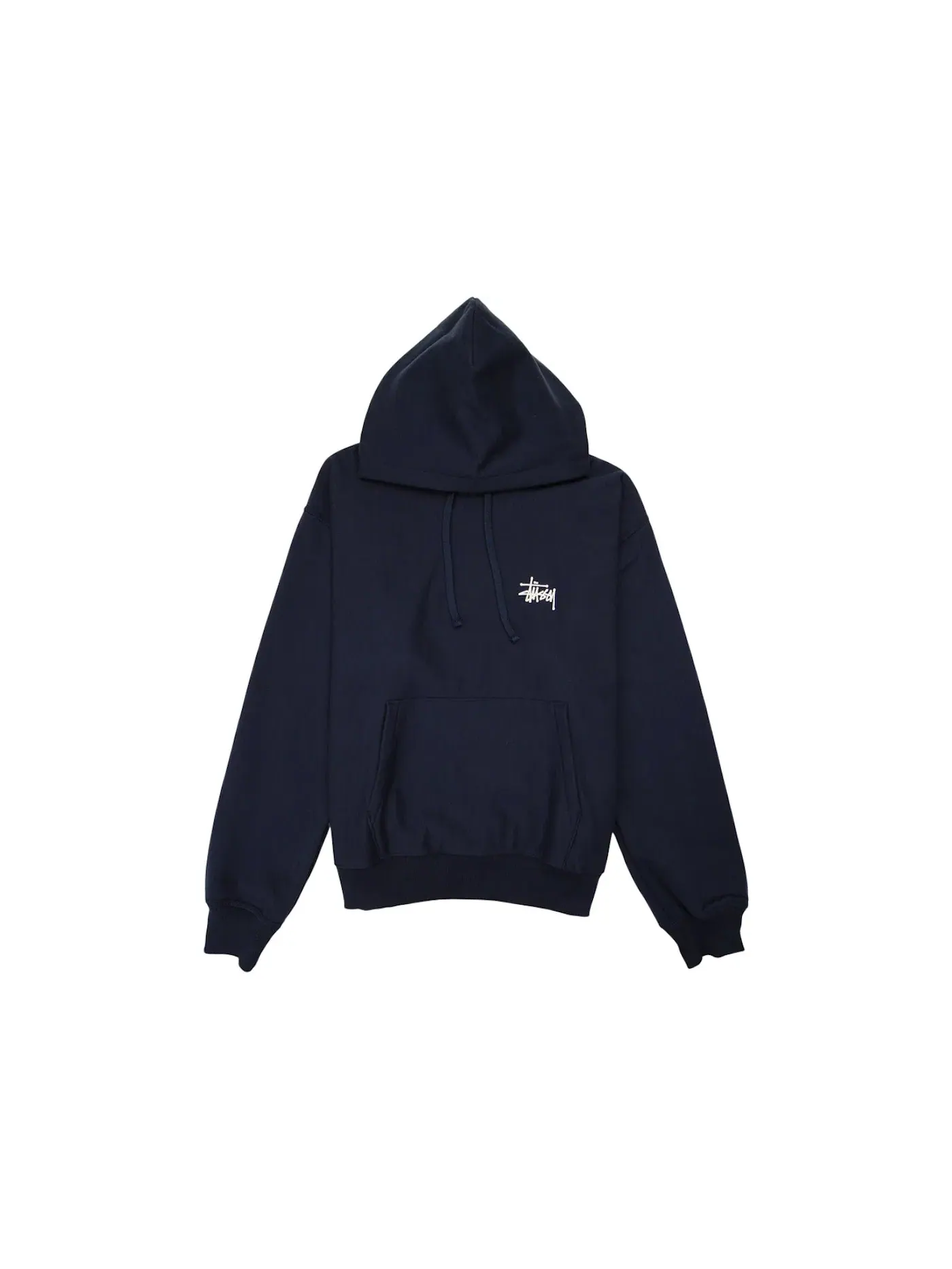 Мужской худи с принтом Stussy Hoodie — изображение 2 из 2, темно-синий/белый