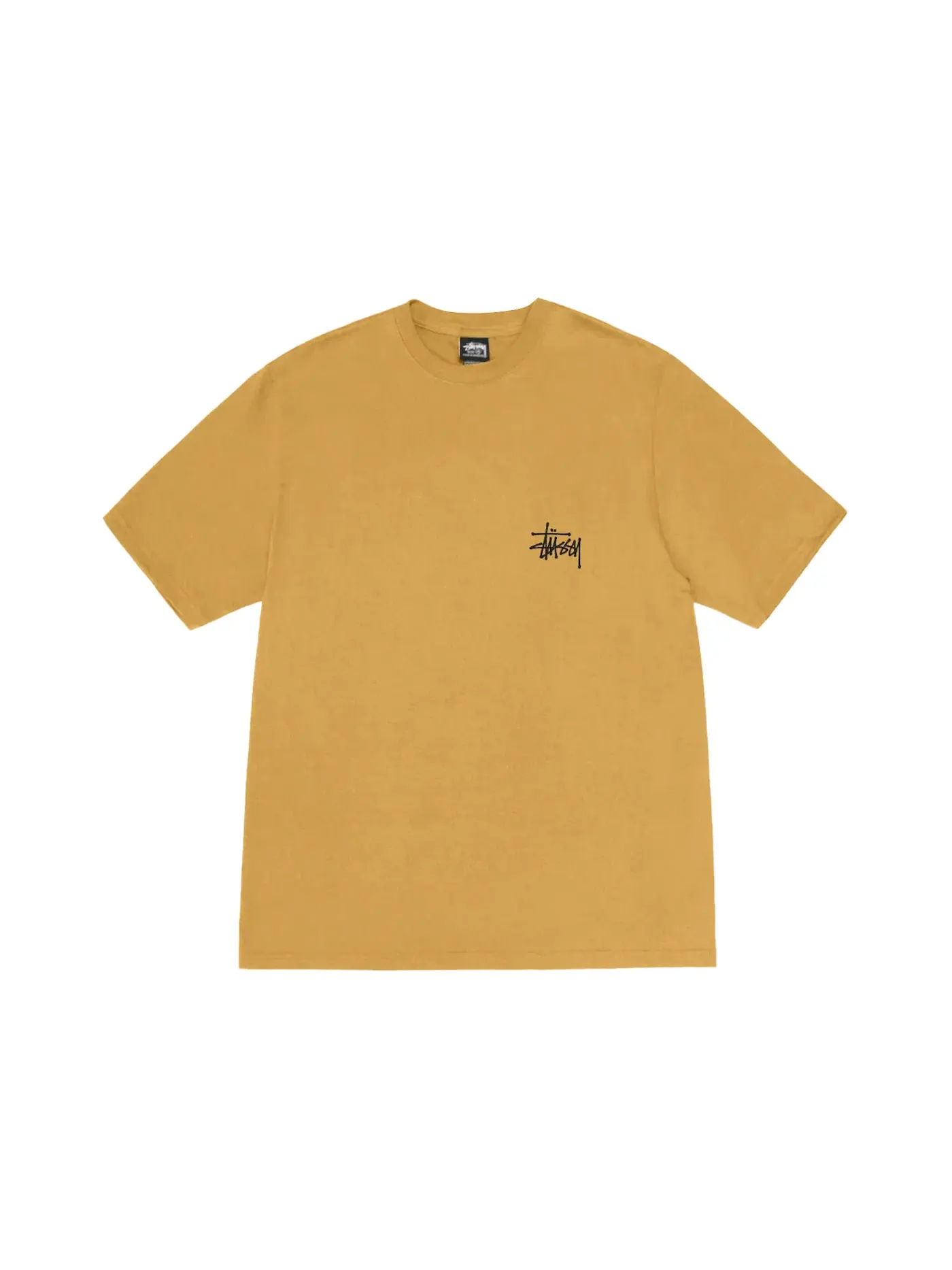 Мужская футболка с принтом Basic Logo Stussy — изображение 2 из 2, куркума