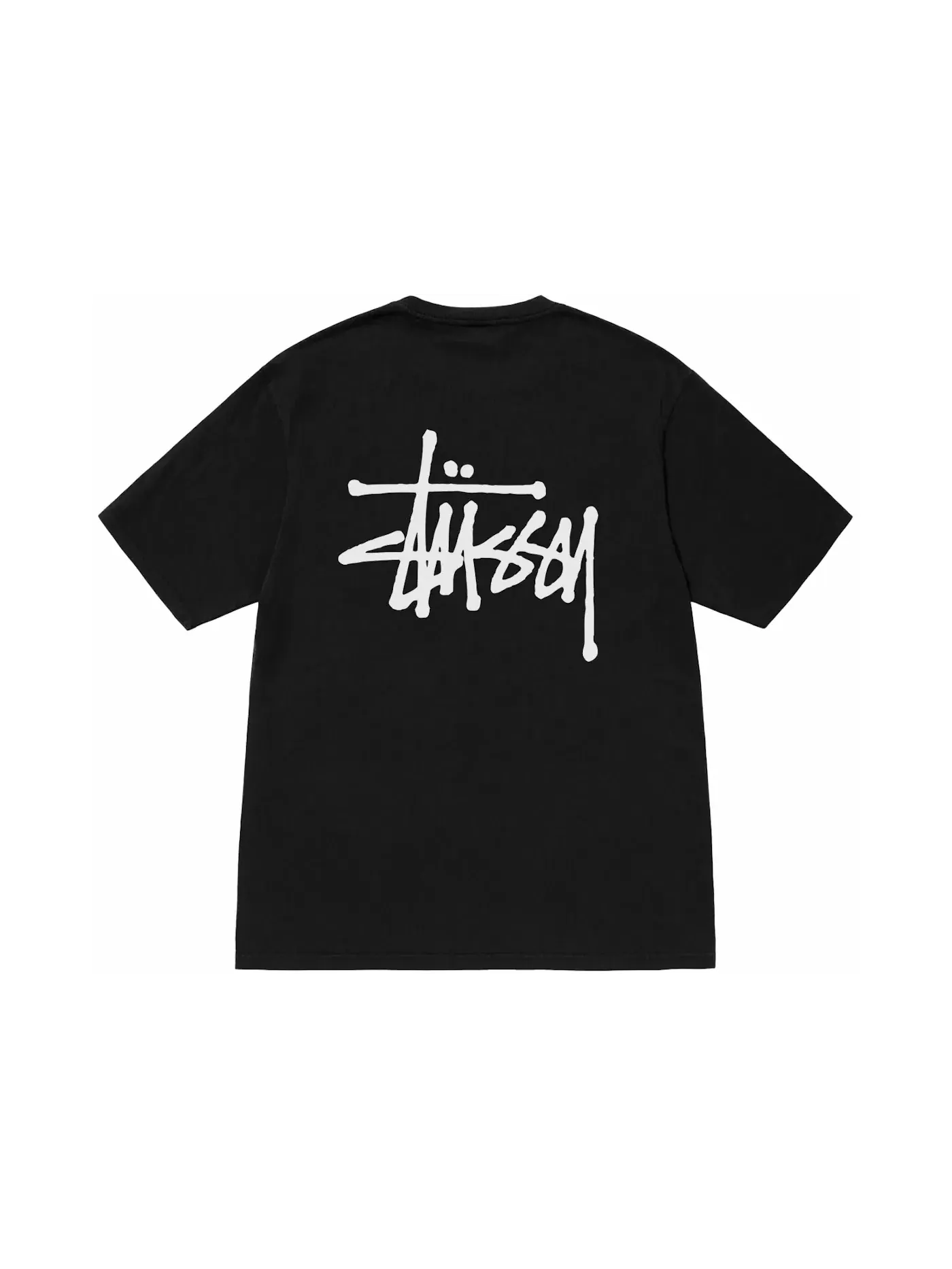 Мужская футболка с пигментным окрашиванием Tee Stussy — изображение 1 из 2, черный