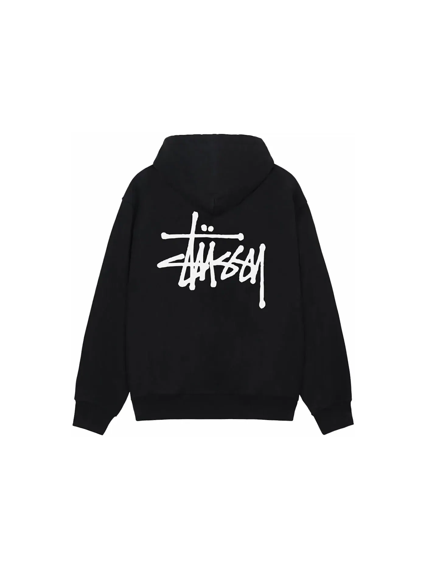 Мужская худи с застежкой-молнией Stussy Basic Stussy Zip Hoodie — изображение 2 из 2, черный