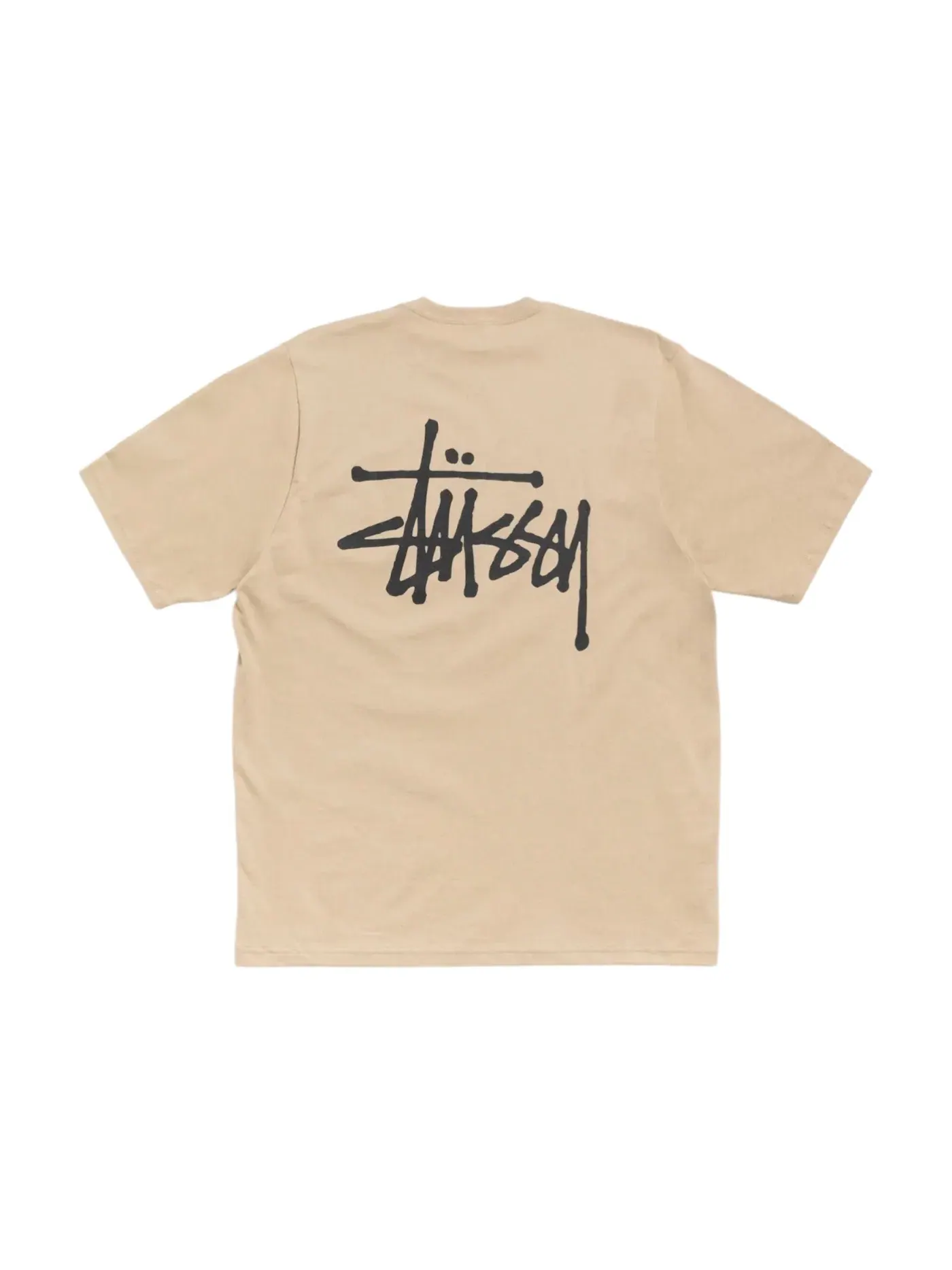 Мужская футболка с принтом Stussy Tee — изображение 2 из 2, хаки