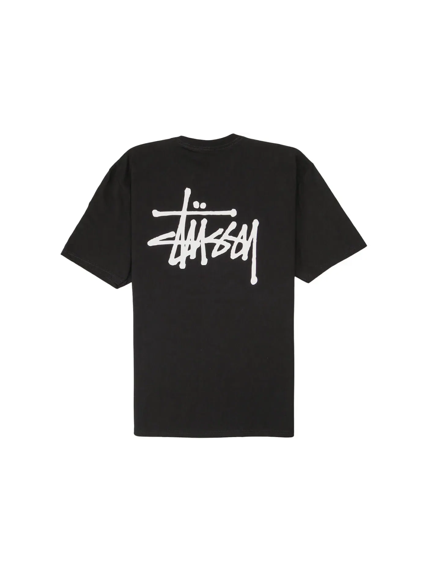 Мужская футболка с принтом Stussy Basic T-Shirt Stussy — изображение 2 из 6, черный