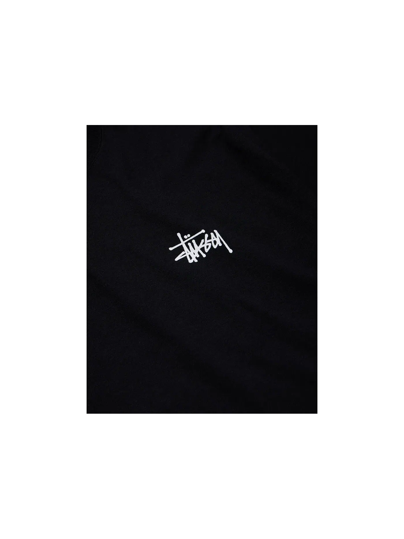 Мужская футболка с принтом Stussy Basic T-Shirt Stussy — изображение 3 из 6, черный