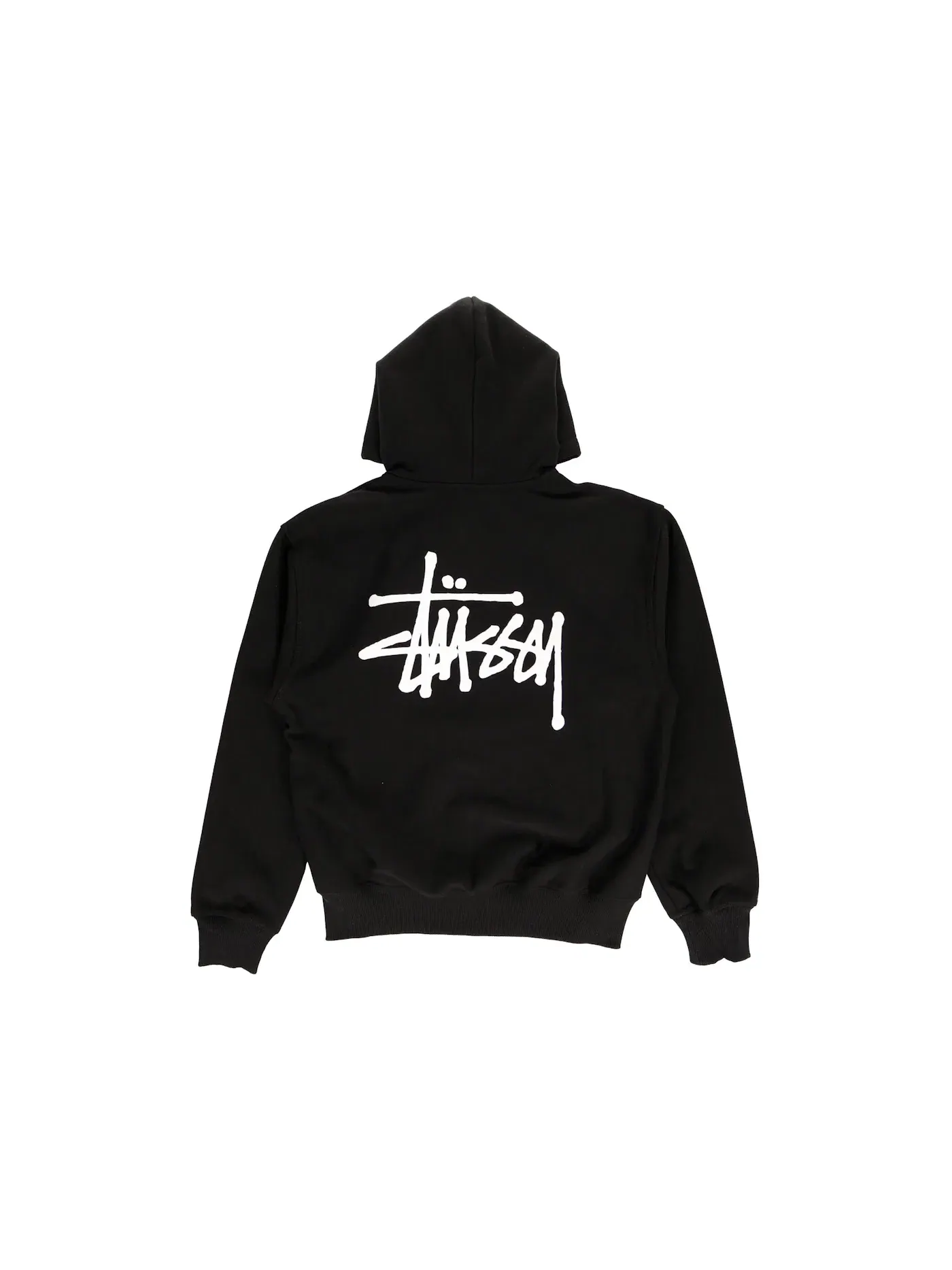 Мужская худи на молнии Basic Zip Hoodie Stussy — изображение 1 из 2, черный
