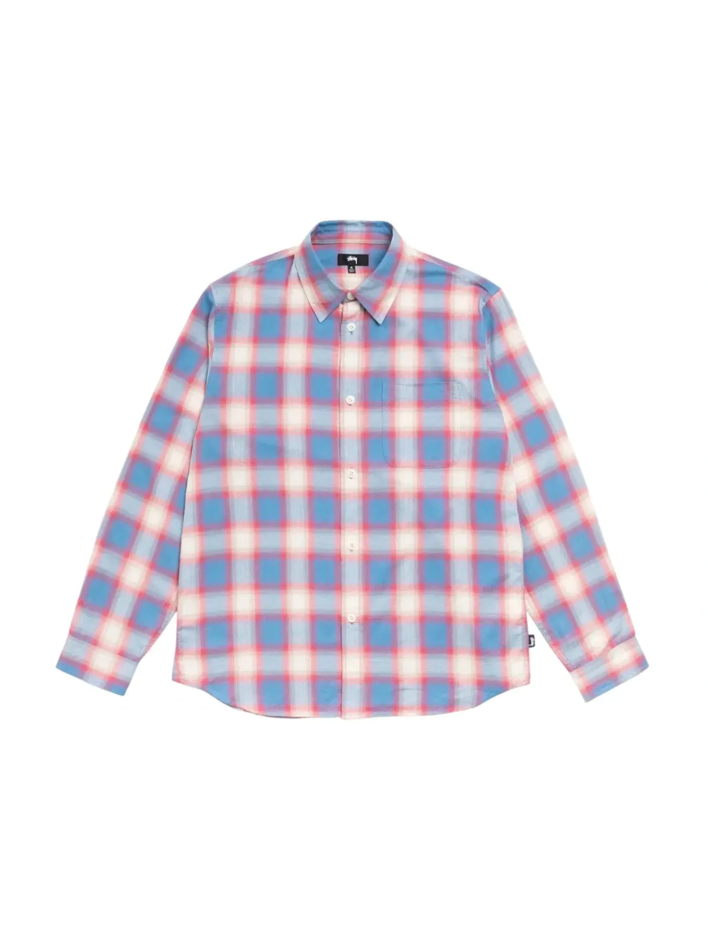 Мужская рубашка с принтом Shirt Stussy — изображение 1 из 2, синий