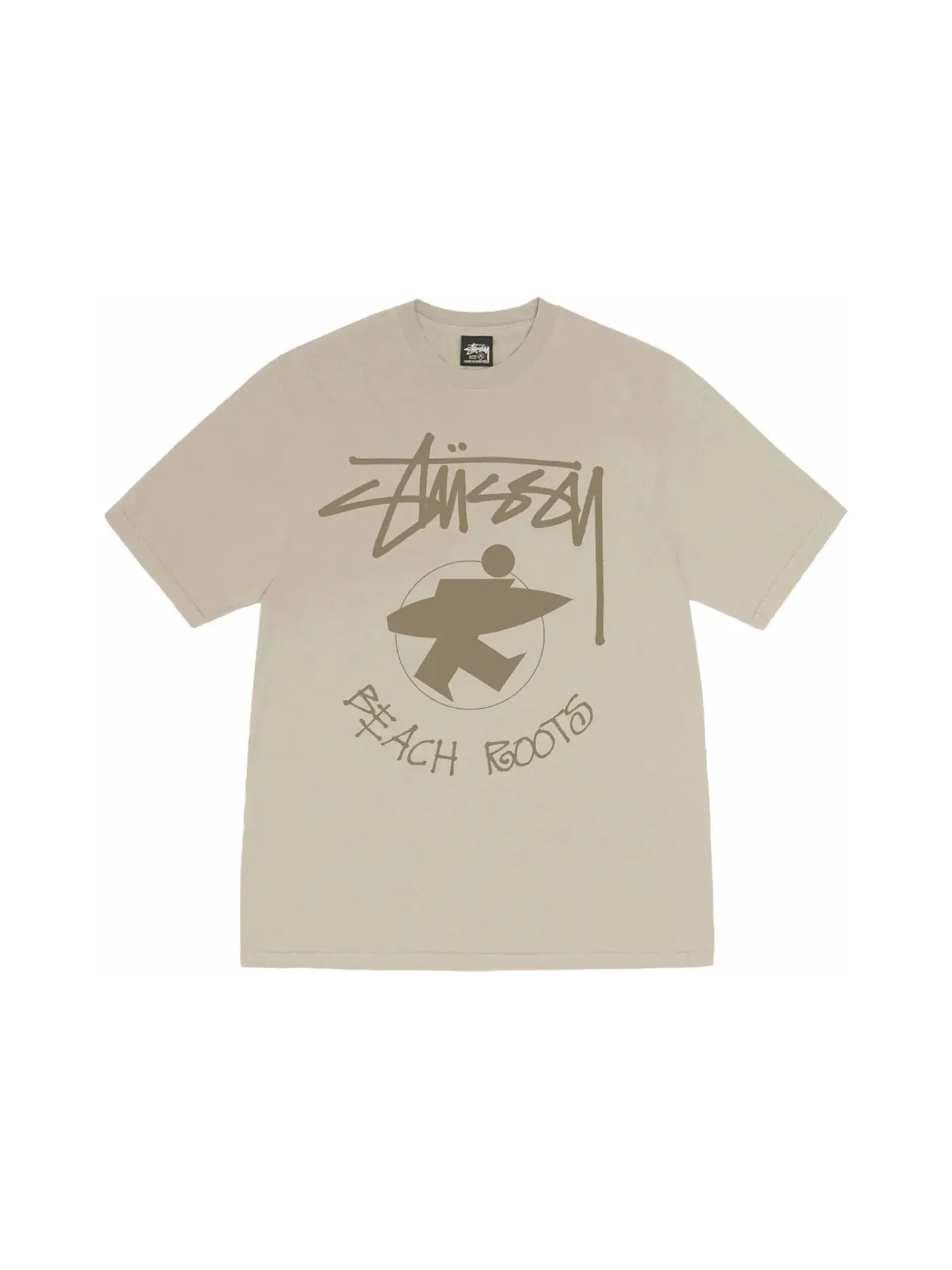 Мужская футболка с пигментным окрашиванием Stussy Tee — изображение 1 из 1, хаки