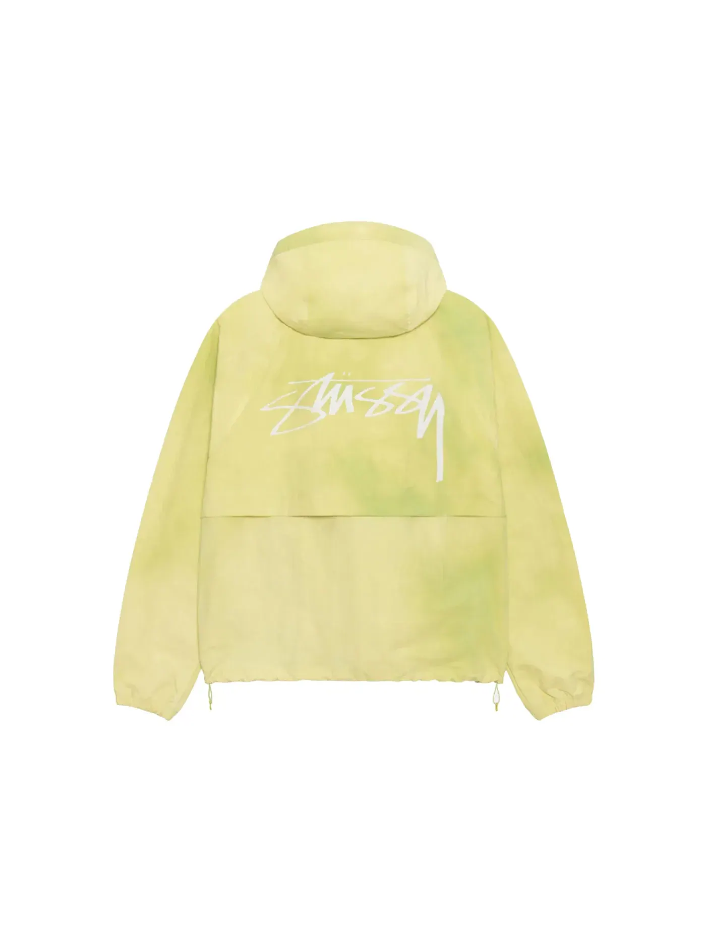 Мужское худи с капюшоном и принтом Stussy — изображение 2 из 2, лаймовый