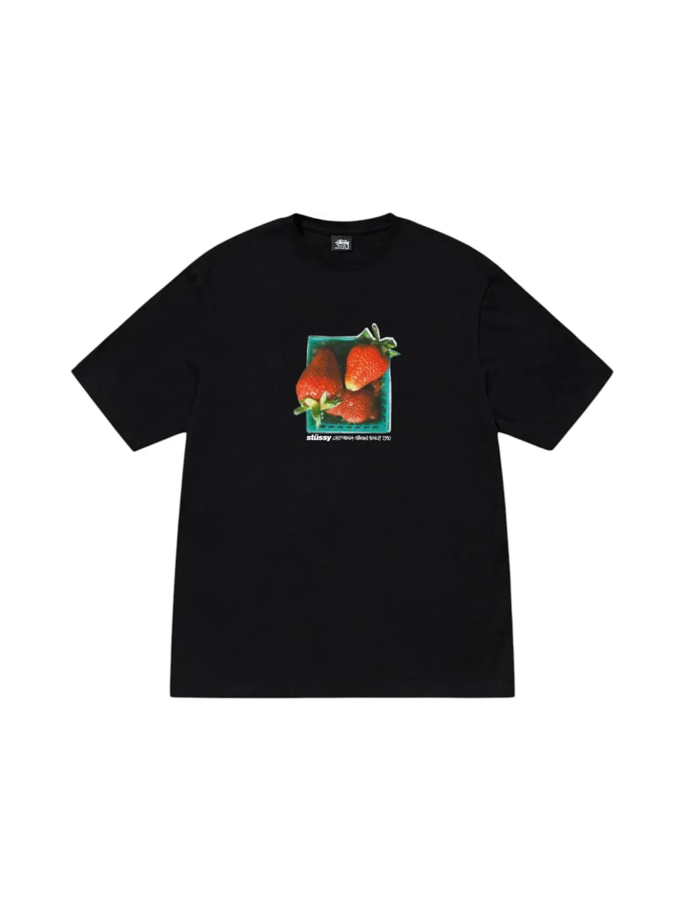 Мужская футболка с принтом Stussy Berries Tee Stussy — изображение 1 из 1, черный