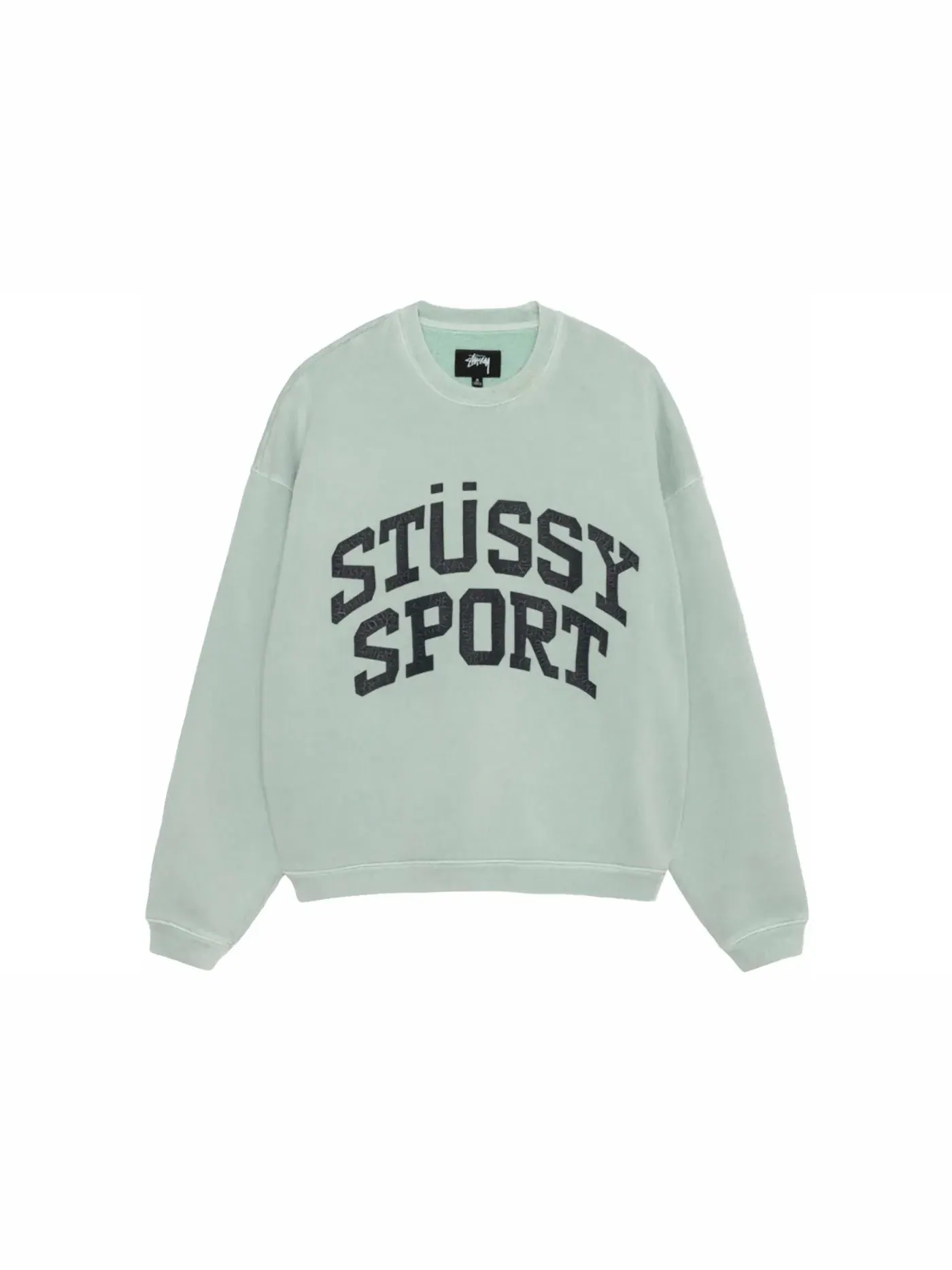 Мужской свитшот с принтом Crackle Stussy — изображение 1 из 2, светлый синий