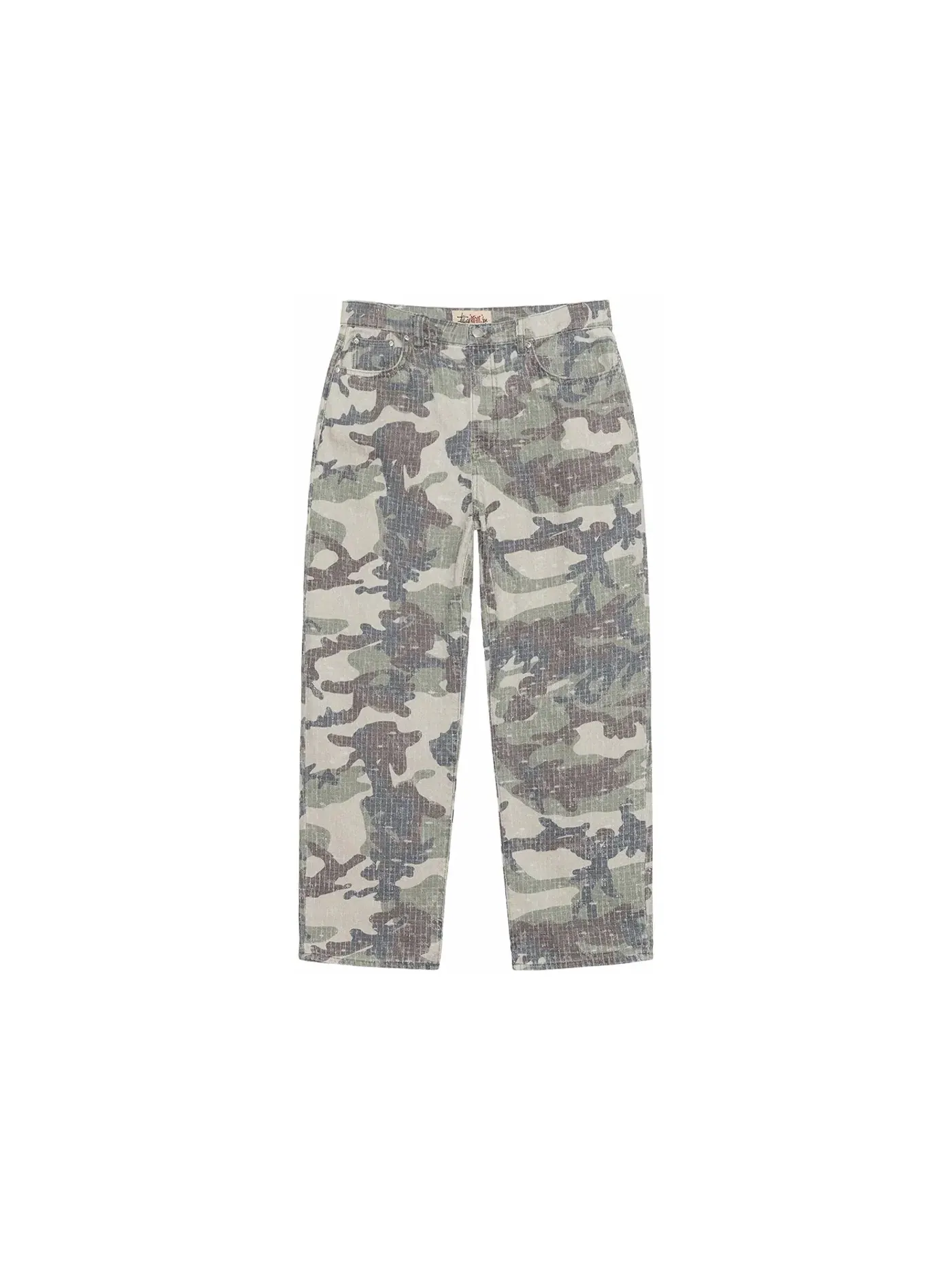 Мужские джинсы с камуфляжным принтом Stussy Jean, Woodland Camo — изображение 1 из 2