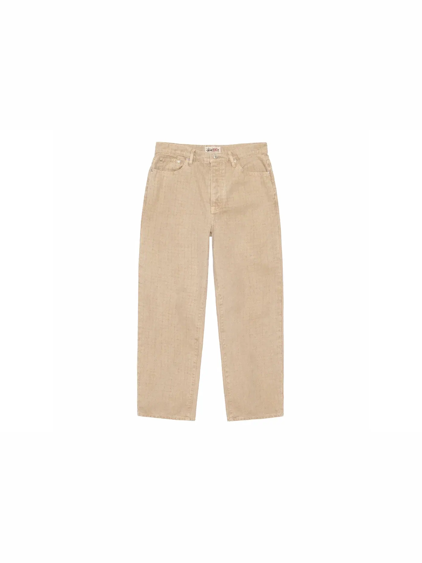 Мужские джинсы с вышивкой Stussy Big Ol' Needlepunch Canvas Jean — изображение 1 из 2, хаки