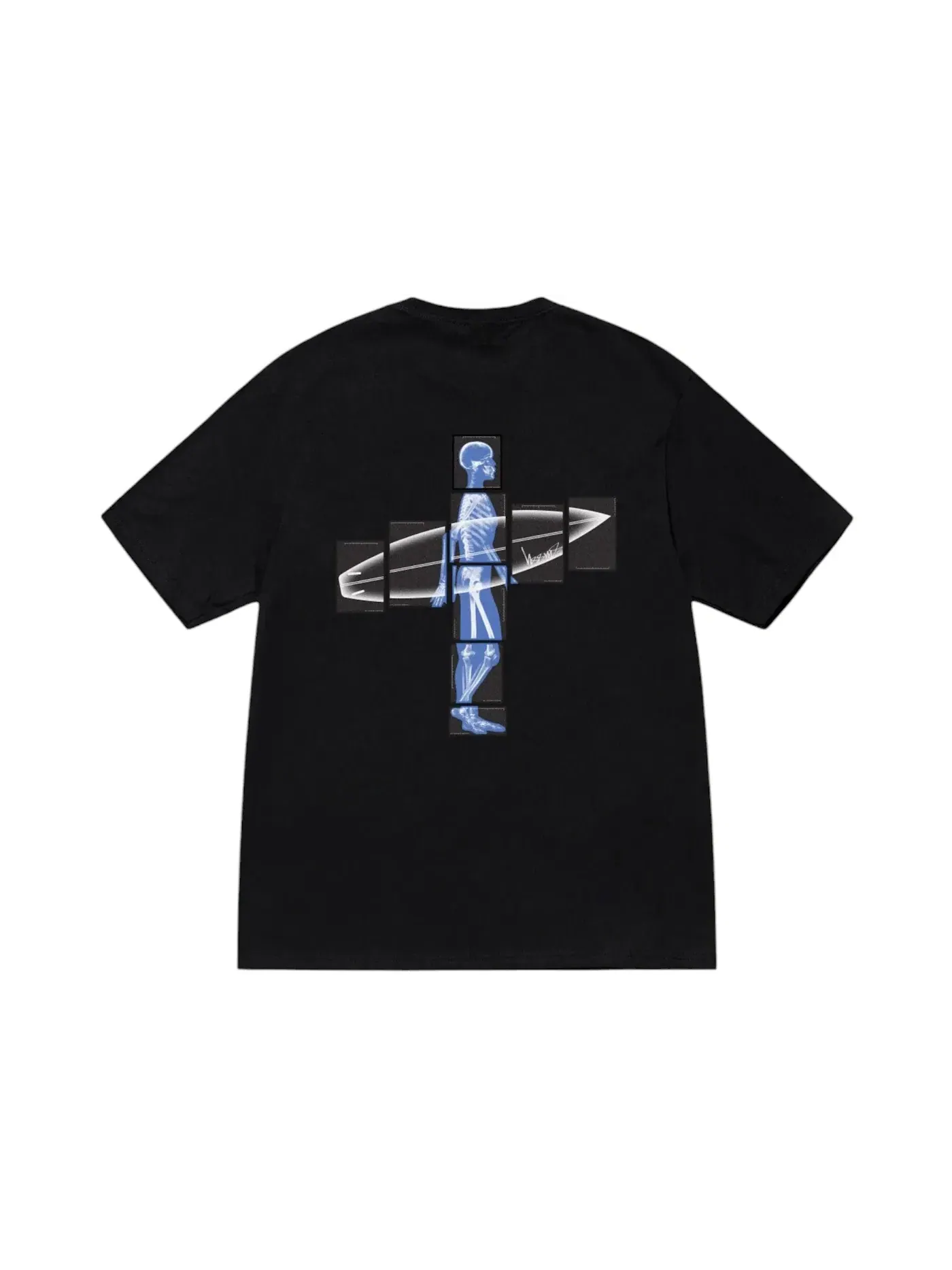 Мужская футболка с принтом Stussy Tee — изображение 2 из 2, черный