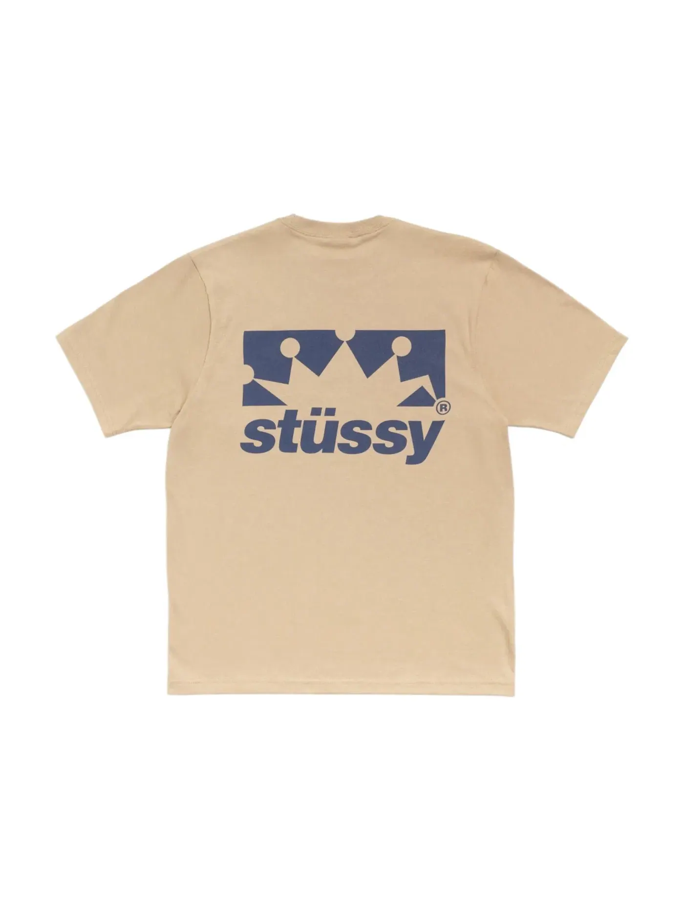Мужская футболка с принтом Box Crown Stussy — изображение 2 из 2, хаки