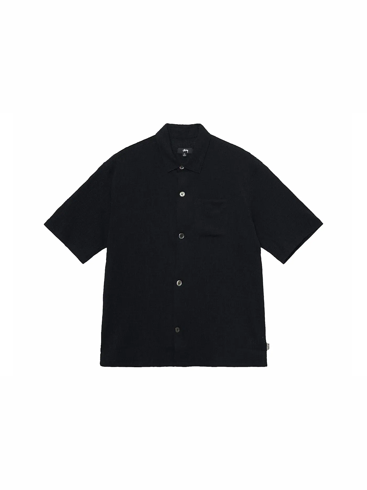 Мужская рубашка с принтом Shirt Stussy — изображение 1 из 2, черный