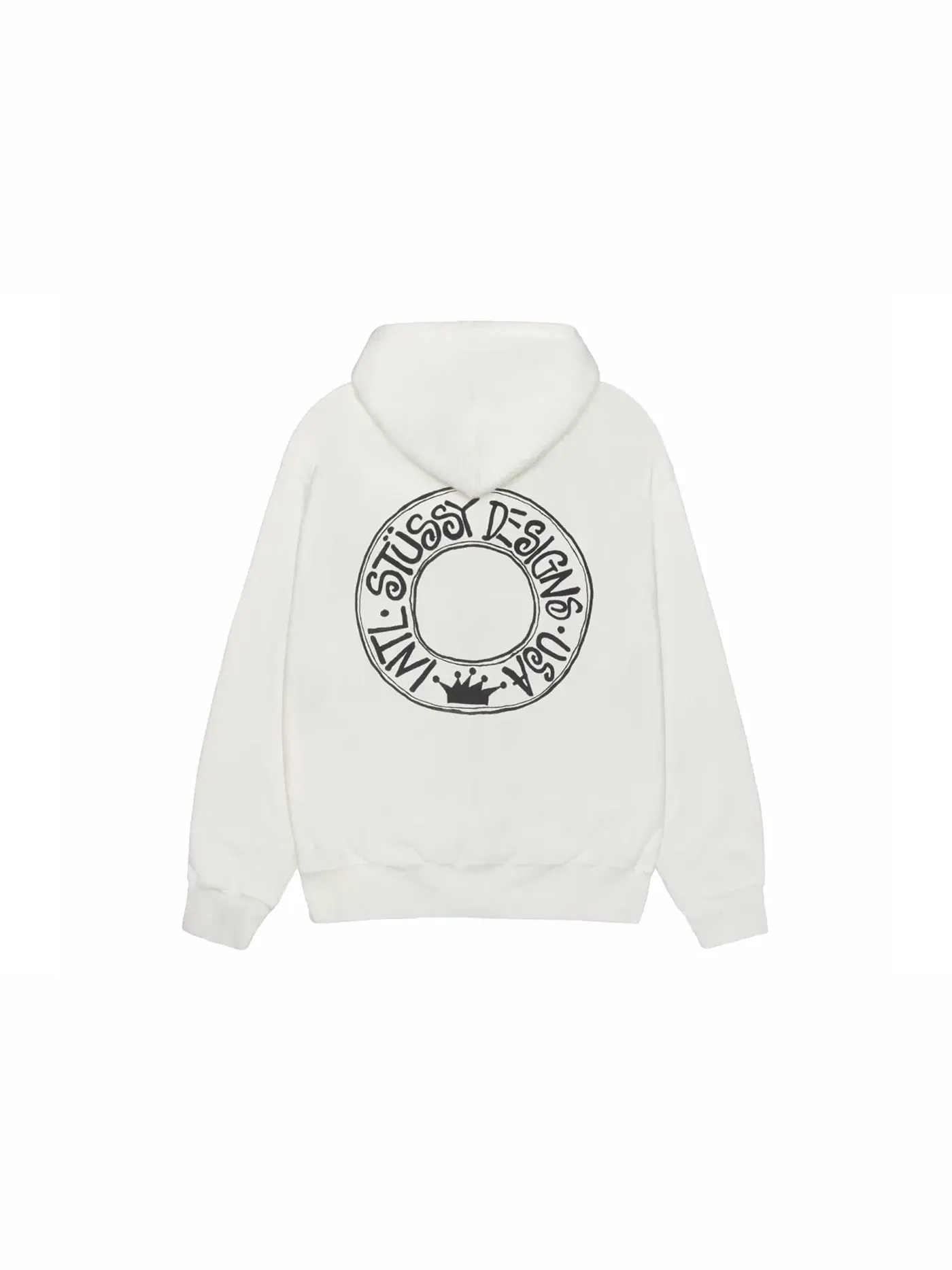 Мужской худи с пигментным окрашиванием Buana Stussy — изображение 1 из 2, прозрачный