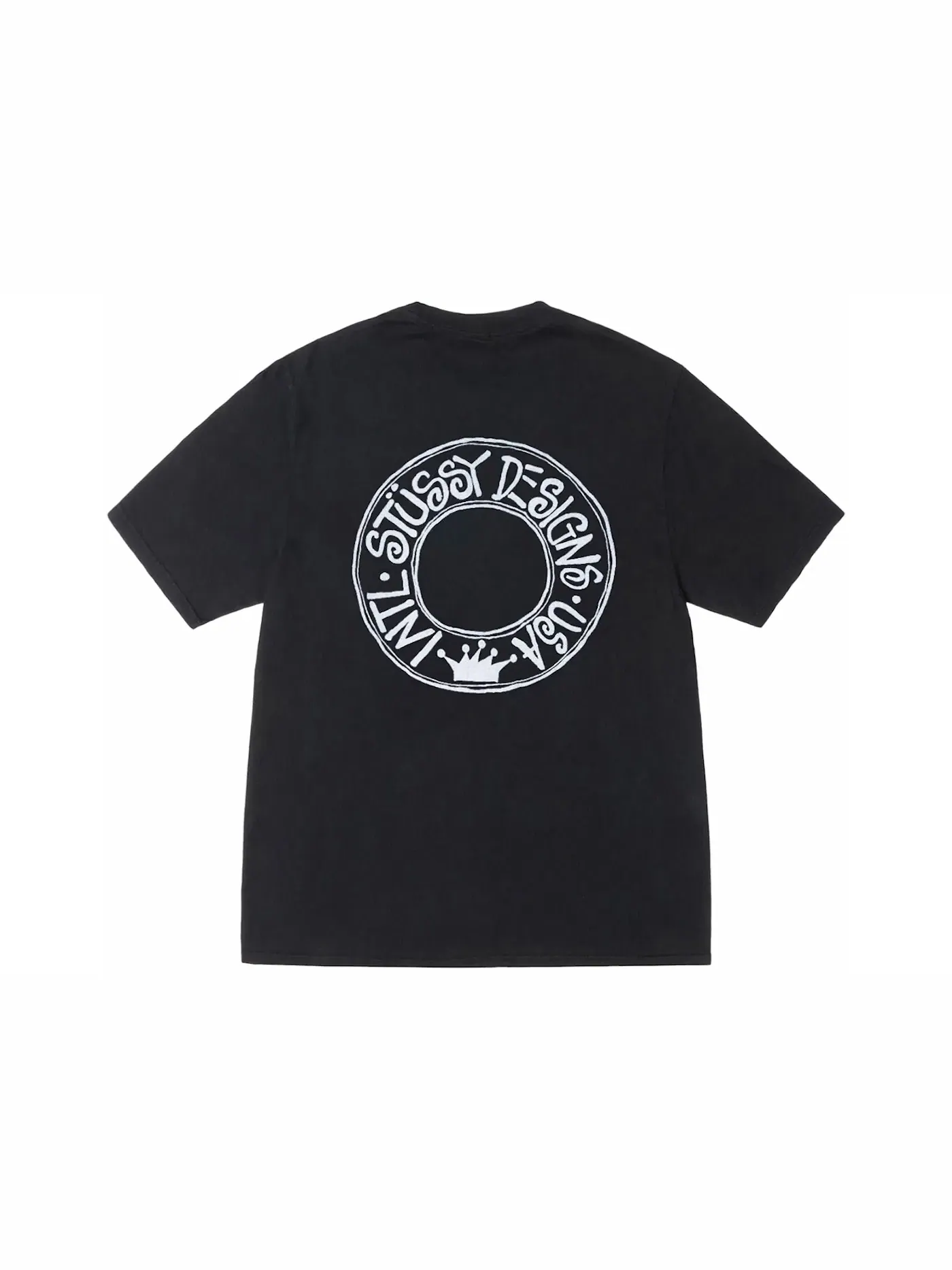 Мужская футболка с пигментным окрашиванием Stussy Tee — изображение 1 из 2, черный