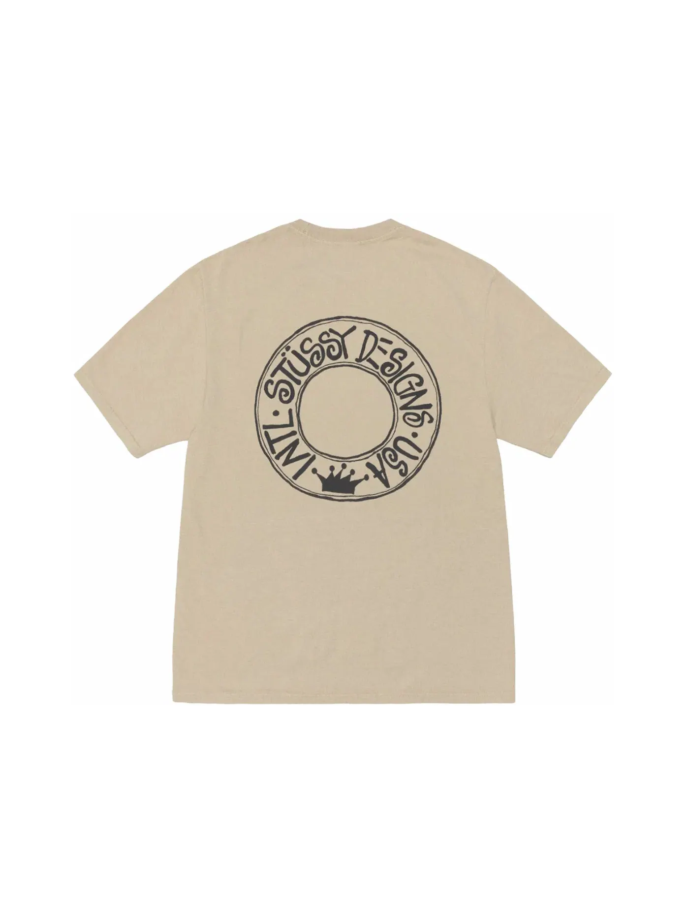 Мужская футболка с пигментным окрашиванием Stussy Tee — изображение 1 из 2, хаки