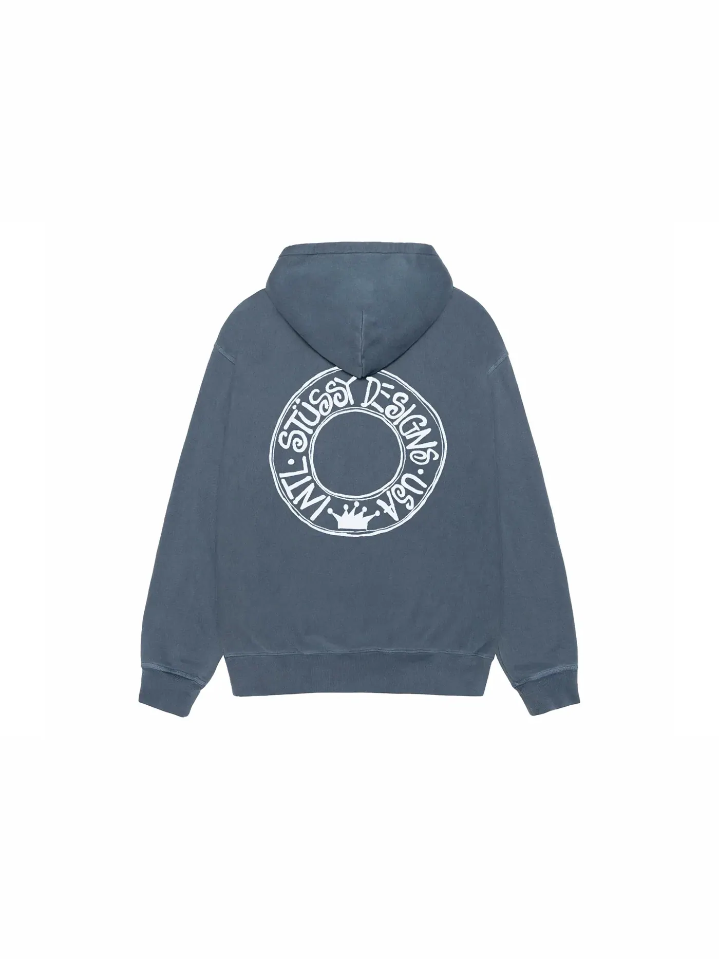 Мужская худи с длинным рукавом Stussy — изображение 2 из 2, темно-синий