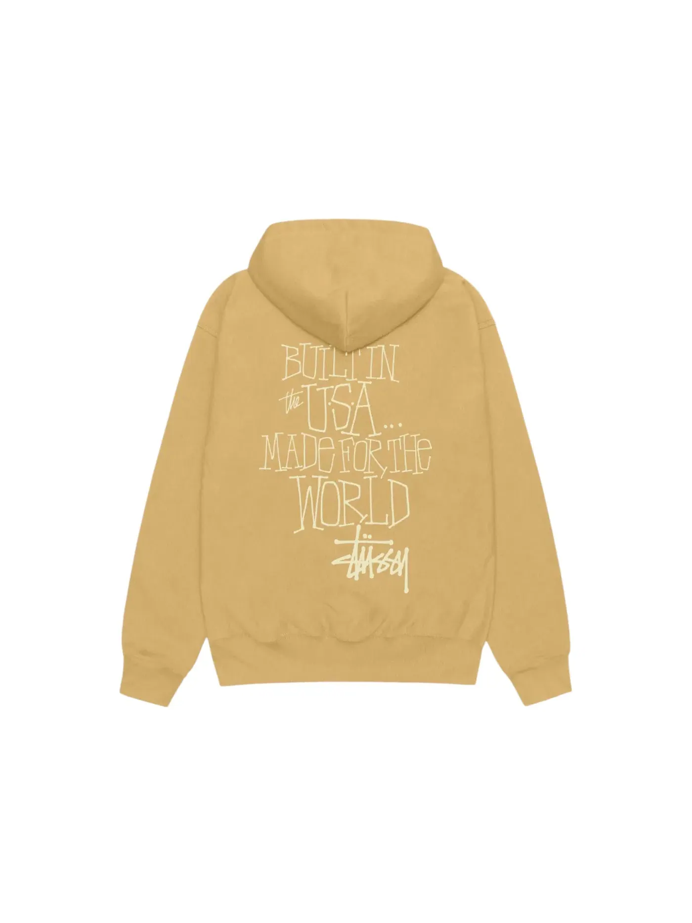 Мужская худи с принтом Stussy Built In USA — изображение 1 из 2, куркума