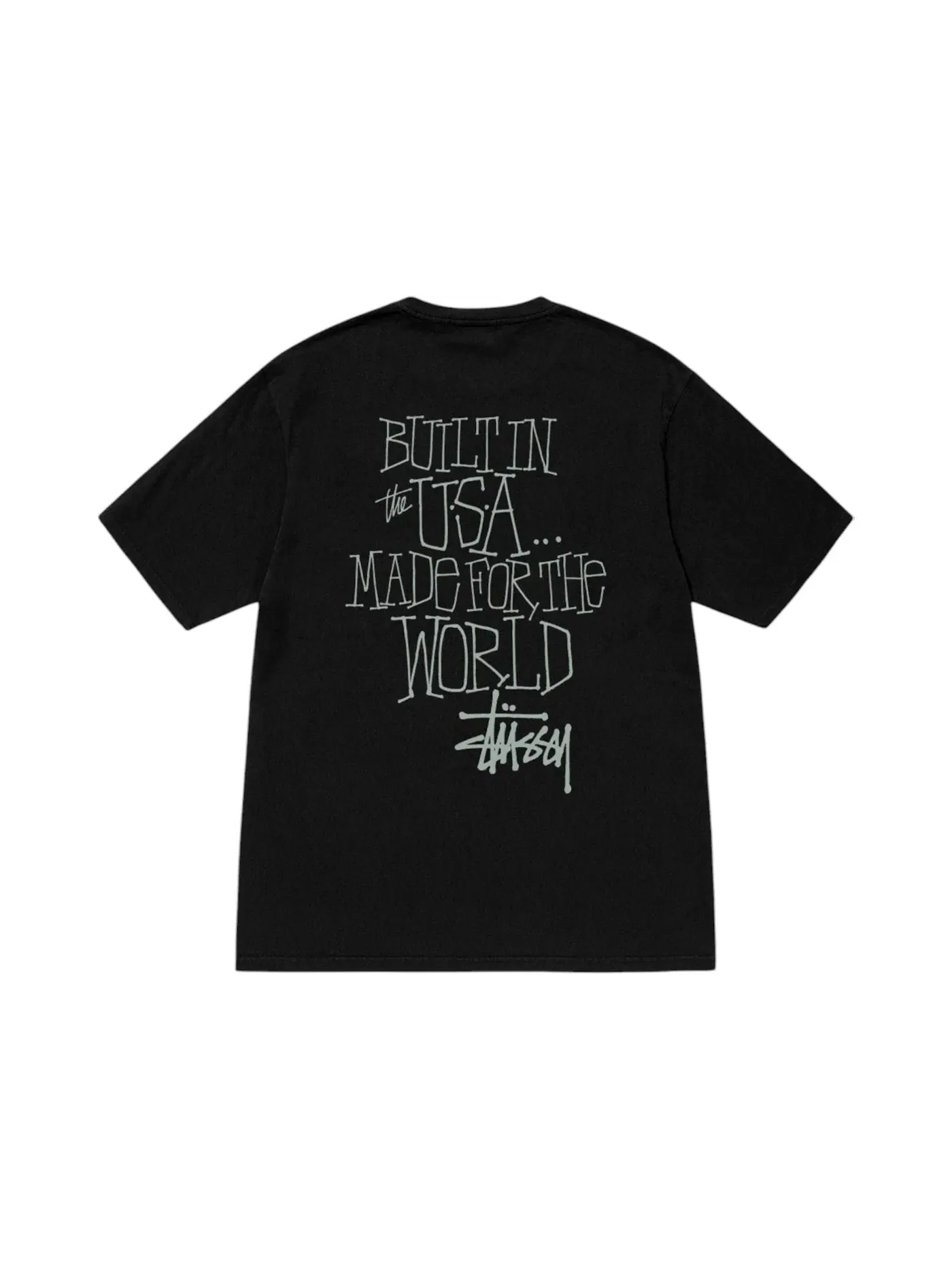 Мужская футболка с пигментным окрашиванием Stussy Tee — изображение 1 из 2, черный