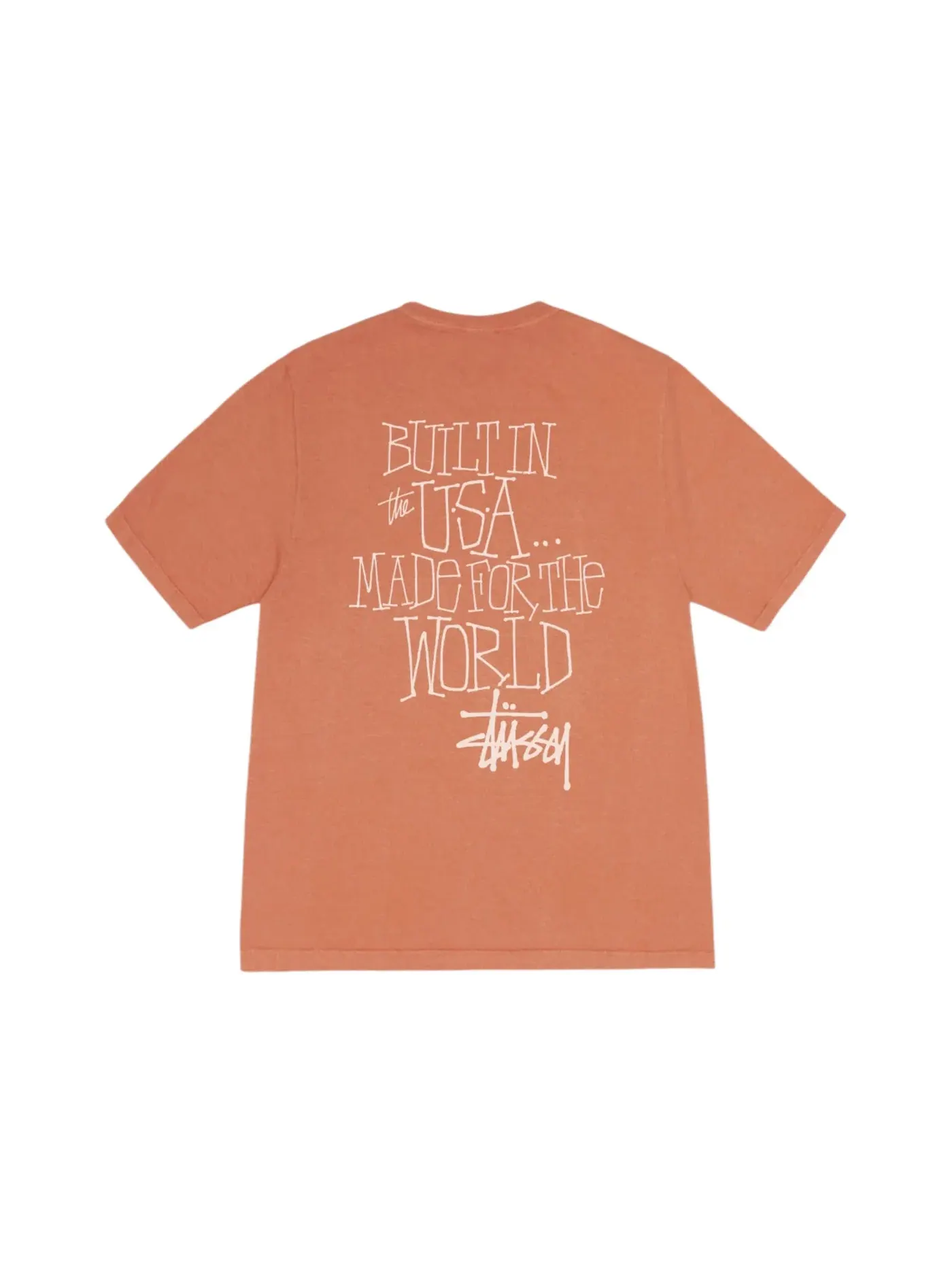 Мужская футболка с пигментным окрашиванием Stussy Tee — изображение 1 из 2, красный