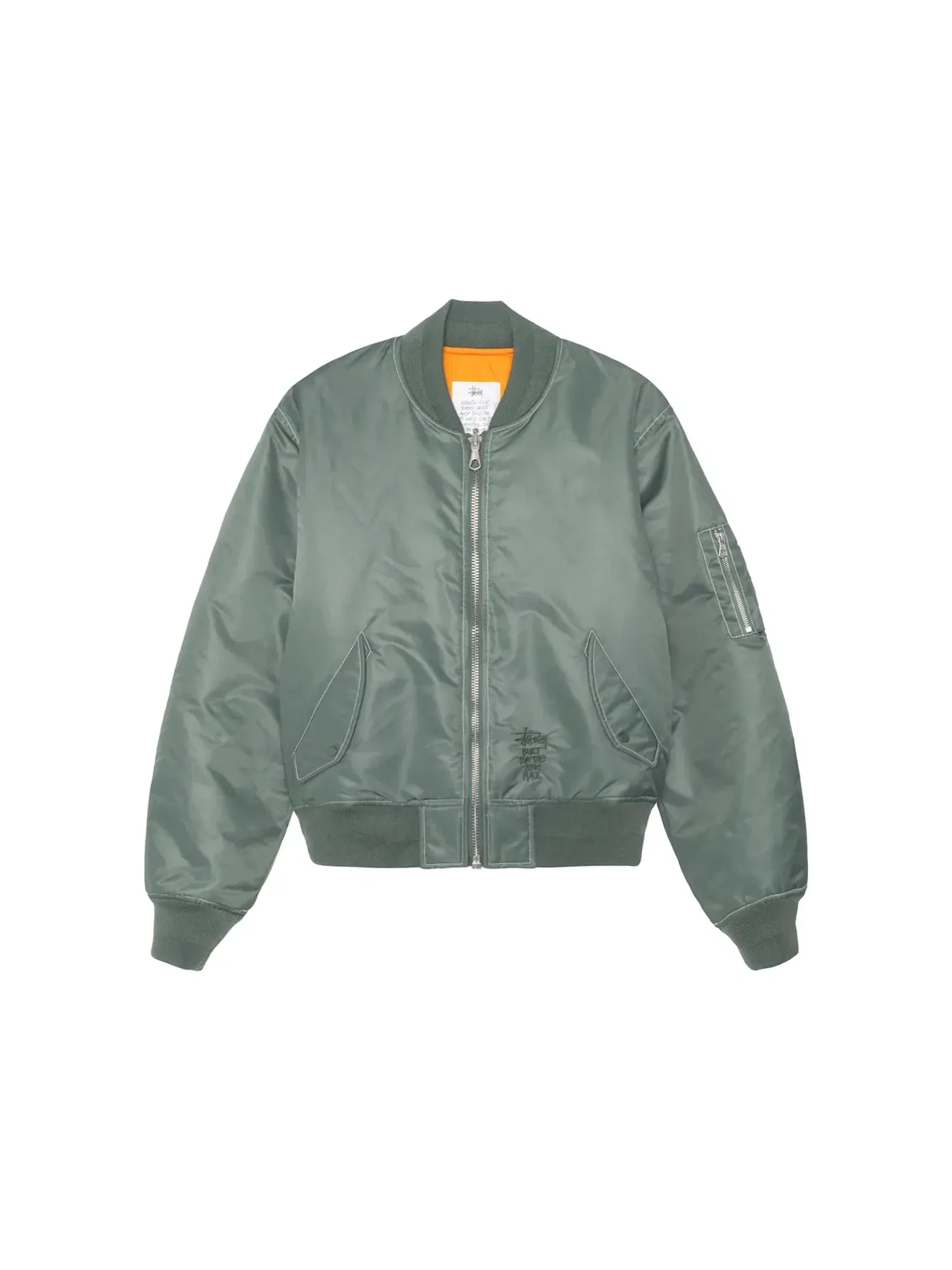 Мужская двусторонняя куртка-бомбер Built Stussy — изображение 1 из 3, зеленый
