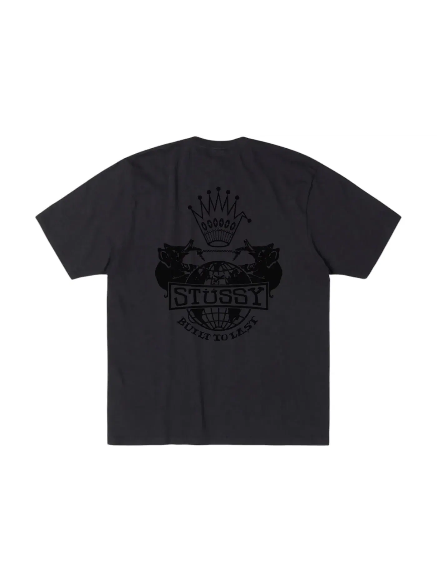Мужская футболка с эффектом потертости Stussy Tee — изображение 1 из 1, черный