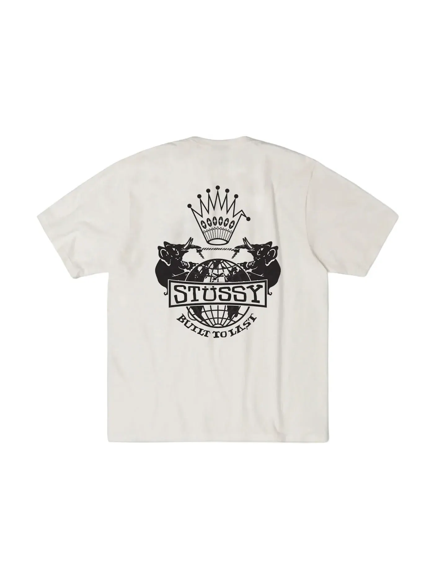 Мужская футболка с пигментным окрашиванием Tee Stussy — изображение 1 из 2, прозрачный