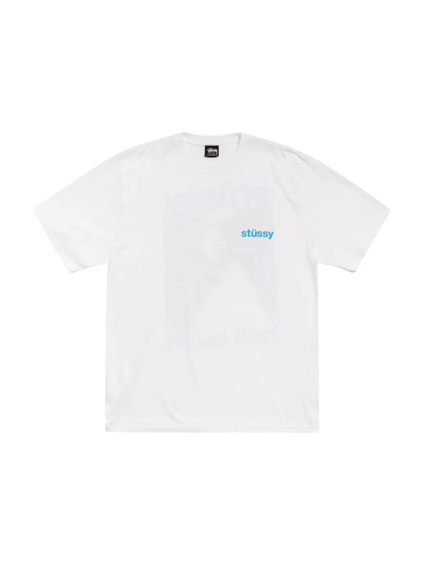 Мужская футболка с принтом Stussy Tee (FW25) — изображение 2 из 2, белый