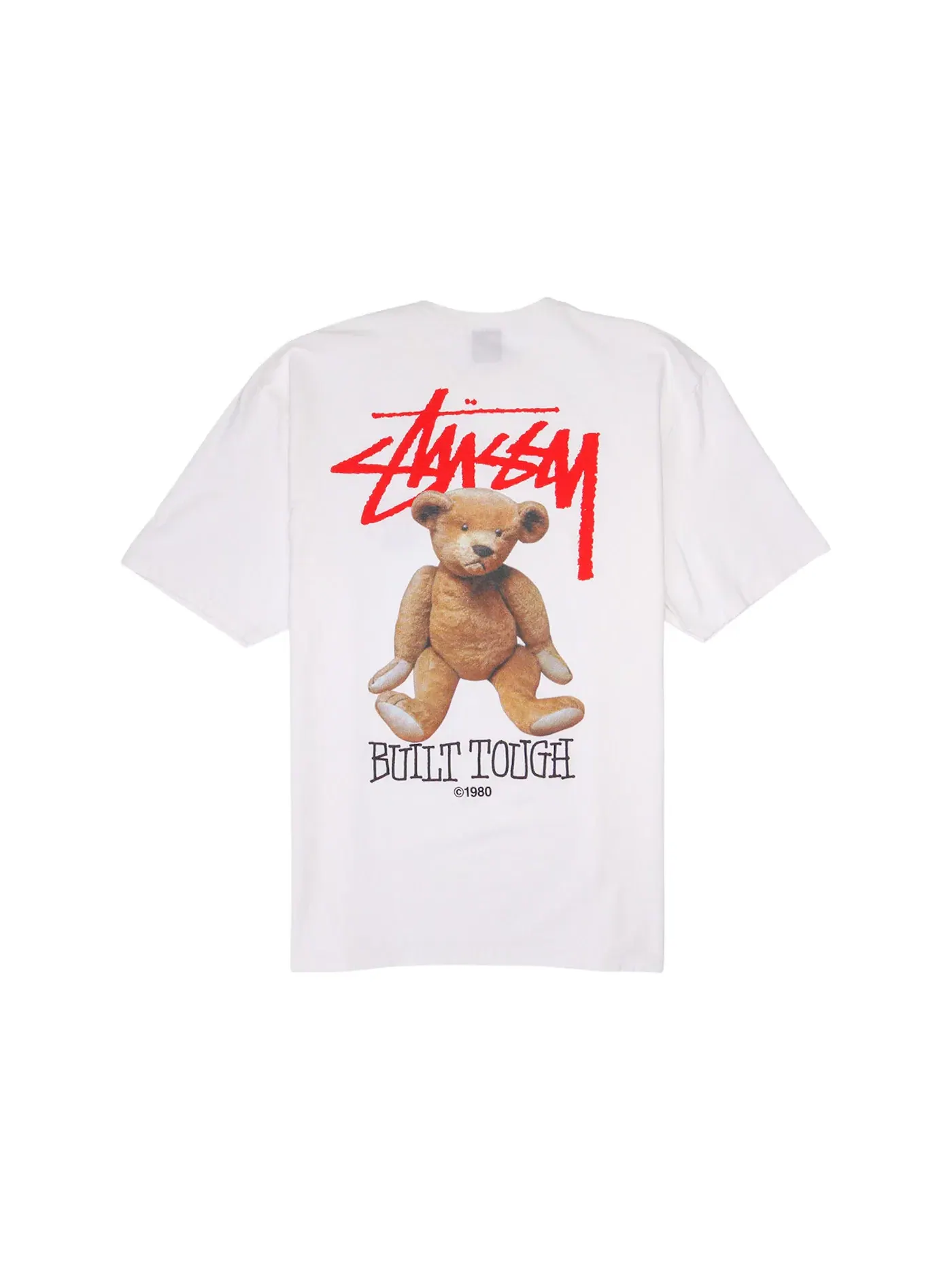 Мужская футболка с принтом Stussy Built Tough Stussy — изображение 1 из 2, белый