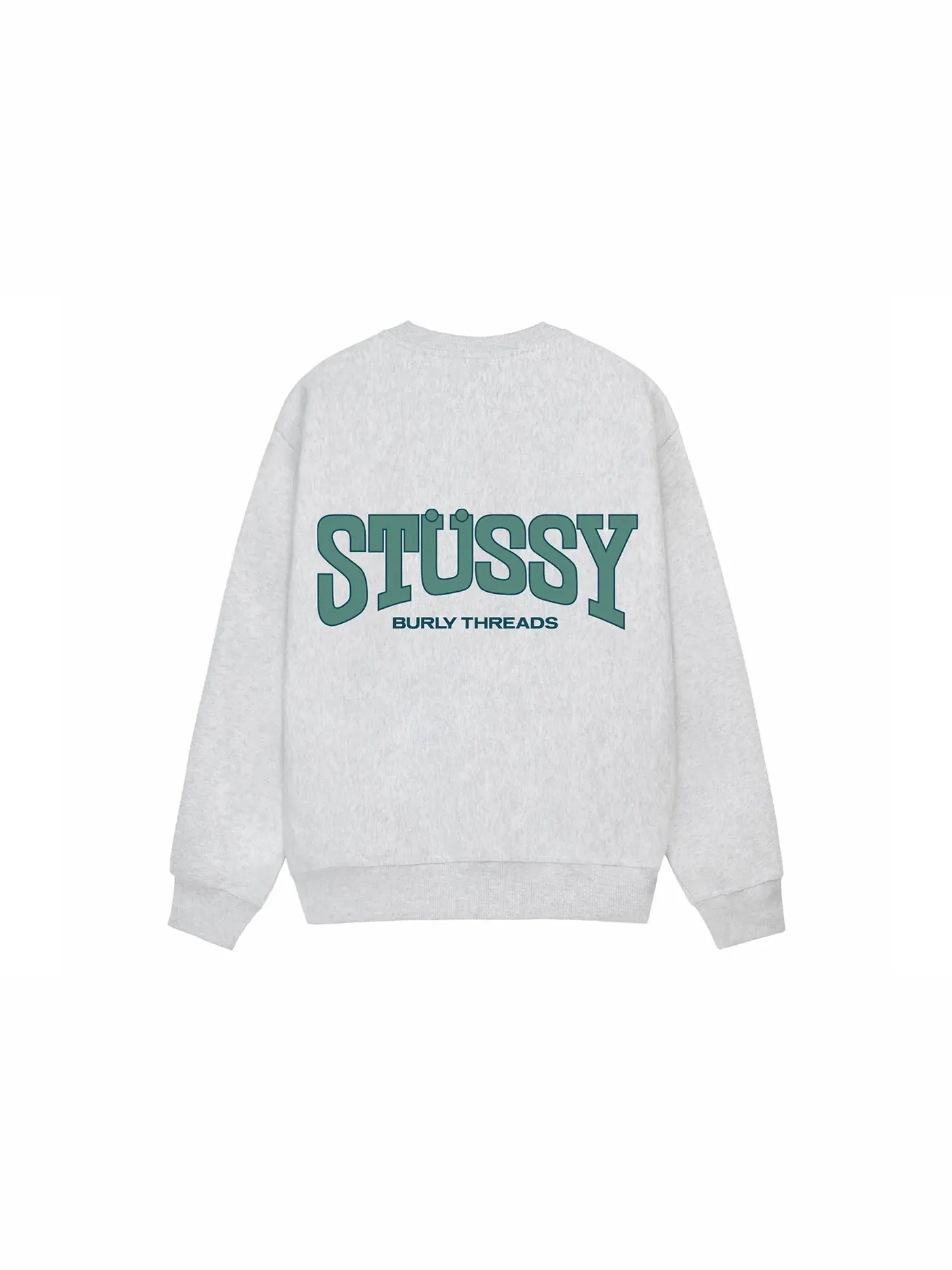 Мужской свитшот с длинным рукавом Crew Stussy — изображение 2 из 2, пепельный вереск